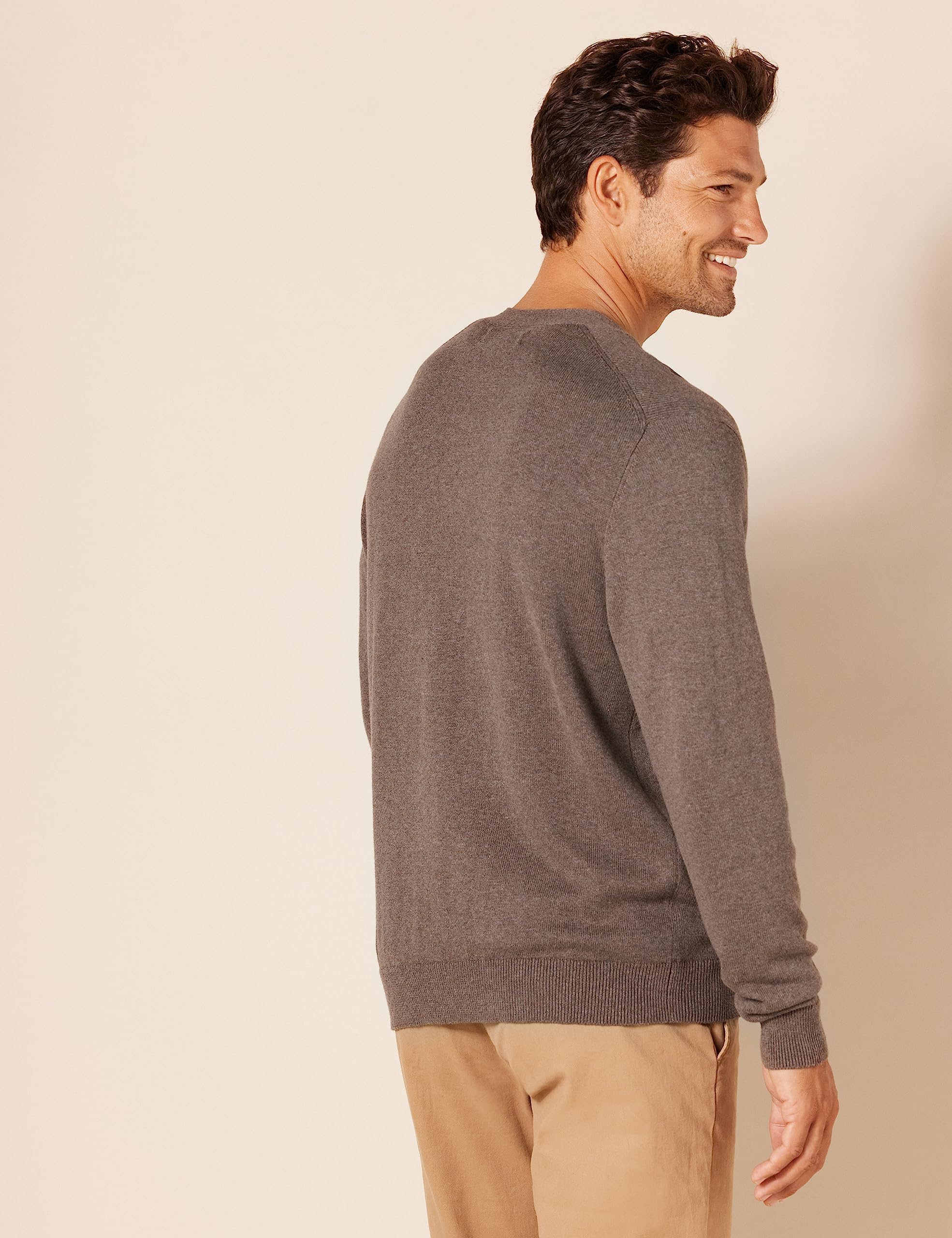 Amazon Essentials Men's V-Neck Cotton Cardigan Sweater