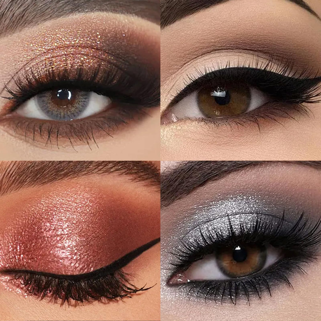 Erinde 10 Colors Eyeshadow Palette Makeup - Matte Shimmer Glitter Eye Shadow Korean Makeup, Ultra-Blendable, High Pigmented, Natural-Looking, Peach Brown Eyeshadow Pallet with Brush, Peach Color
