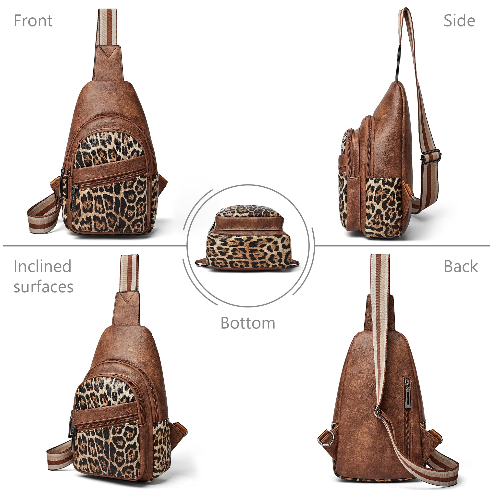 Sling Bag Crossbody Bags for Women Small Cross Body Bag Fanny Packs Chest Sling Purse for Daily Travel Leisure Sport