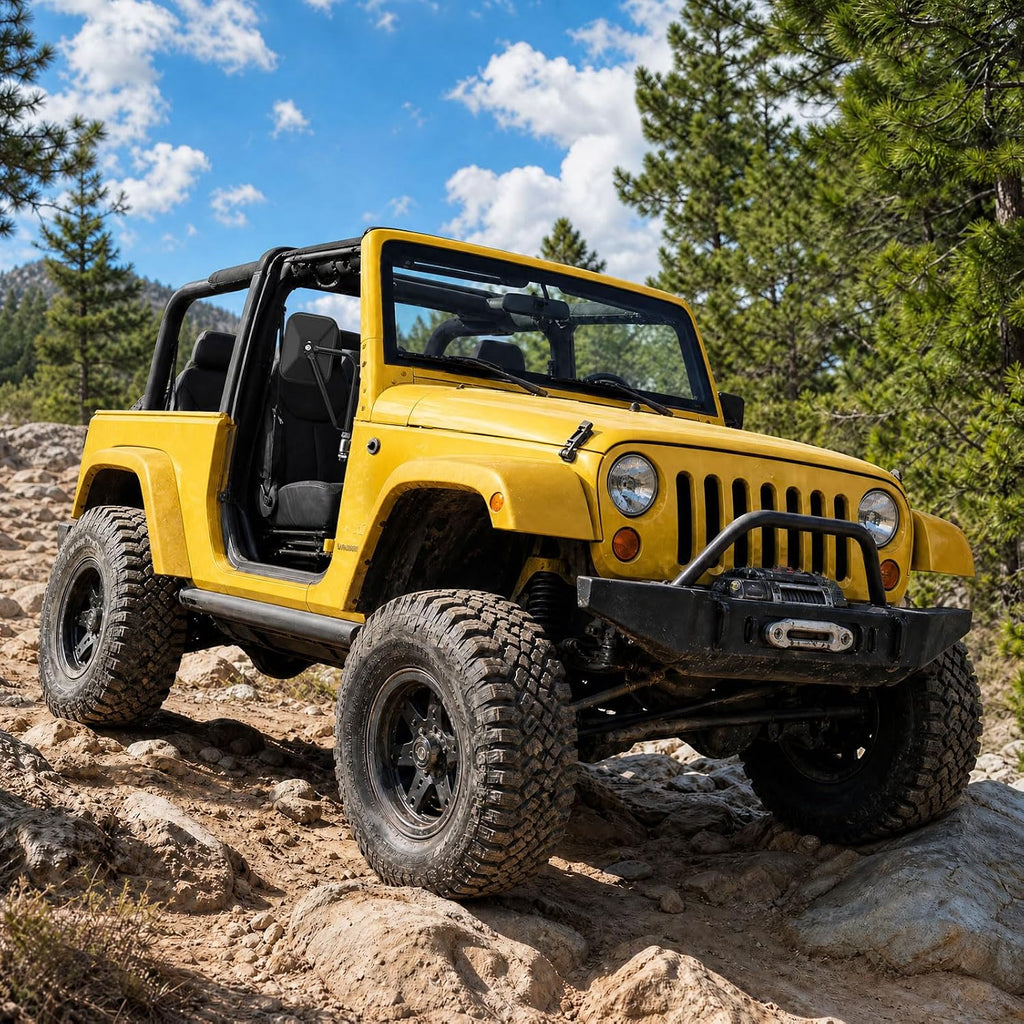 Door Off Mirror Compatible with Jeep Wrangler JK JL & Unlimited, Wider View Easy-Install Door Hinge Side Mirrors for Wrangler JK JL Unlimited