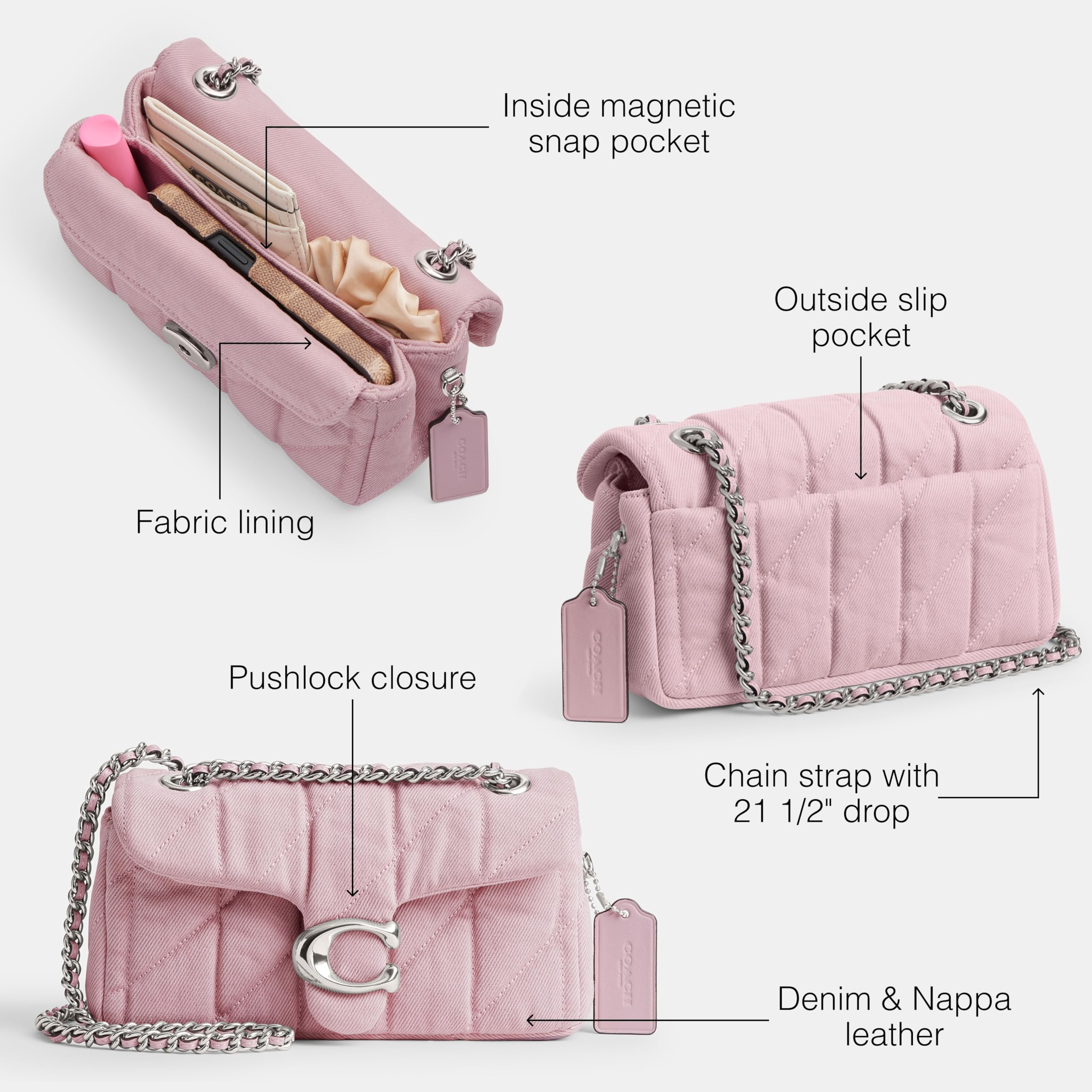 COACH Women's Quilted Leather Tabby 20 Shoulder Bag