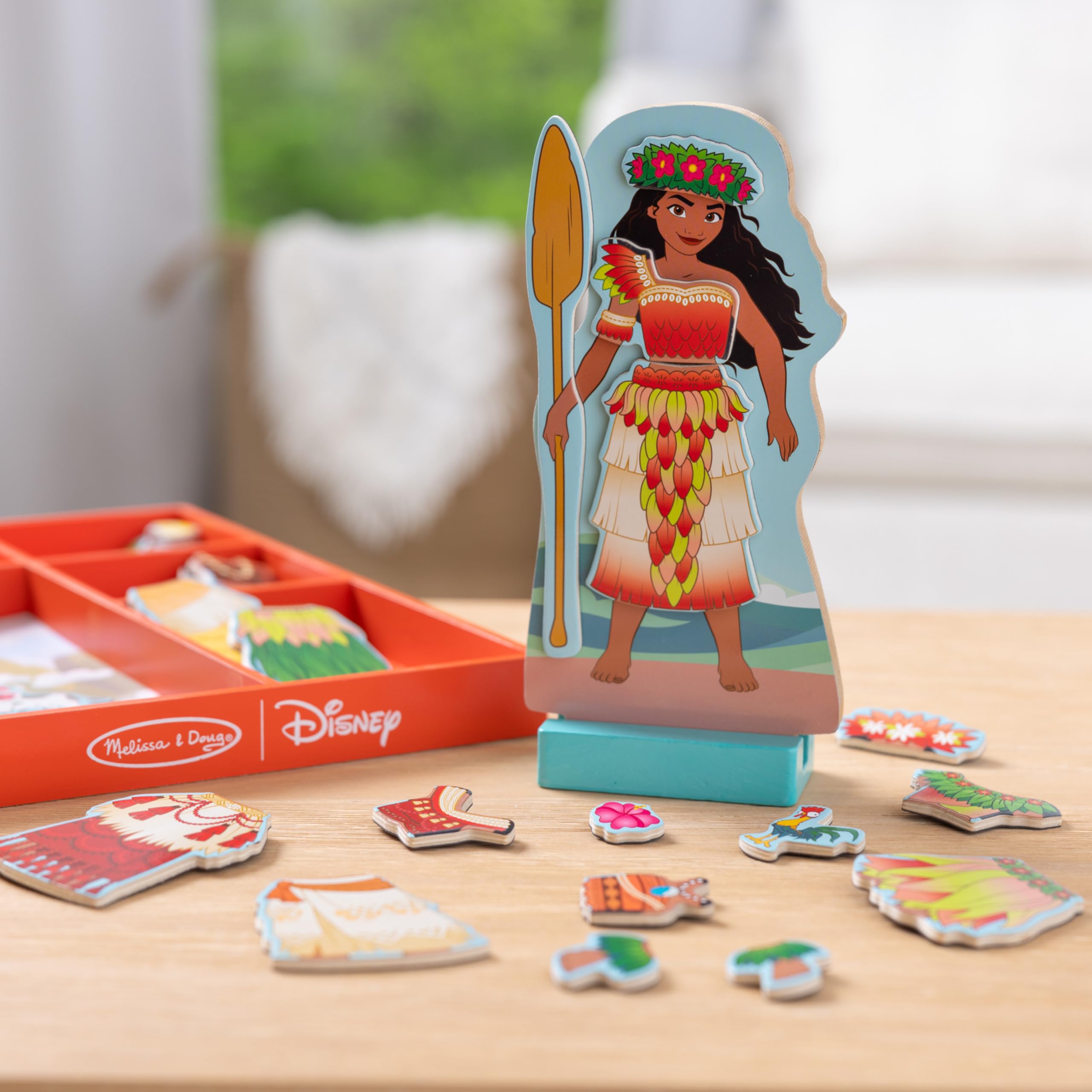 Melissa & Doug Disney Princess Ariel Magnetic Dress-Up Wooden Doll Pretend Play Set (30+ Pieces)