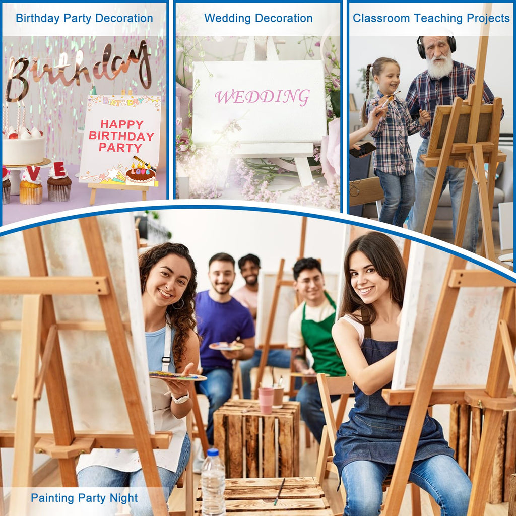 ESRICH Stretched Canvas for Painting 5x7, 48 Pack Small Canvases for Painting 5/8" Profile Primed Acid-Free Blank Painting Canvas for Kids & Artists for Decorations, Painting Parties.