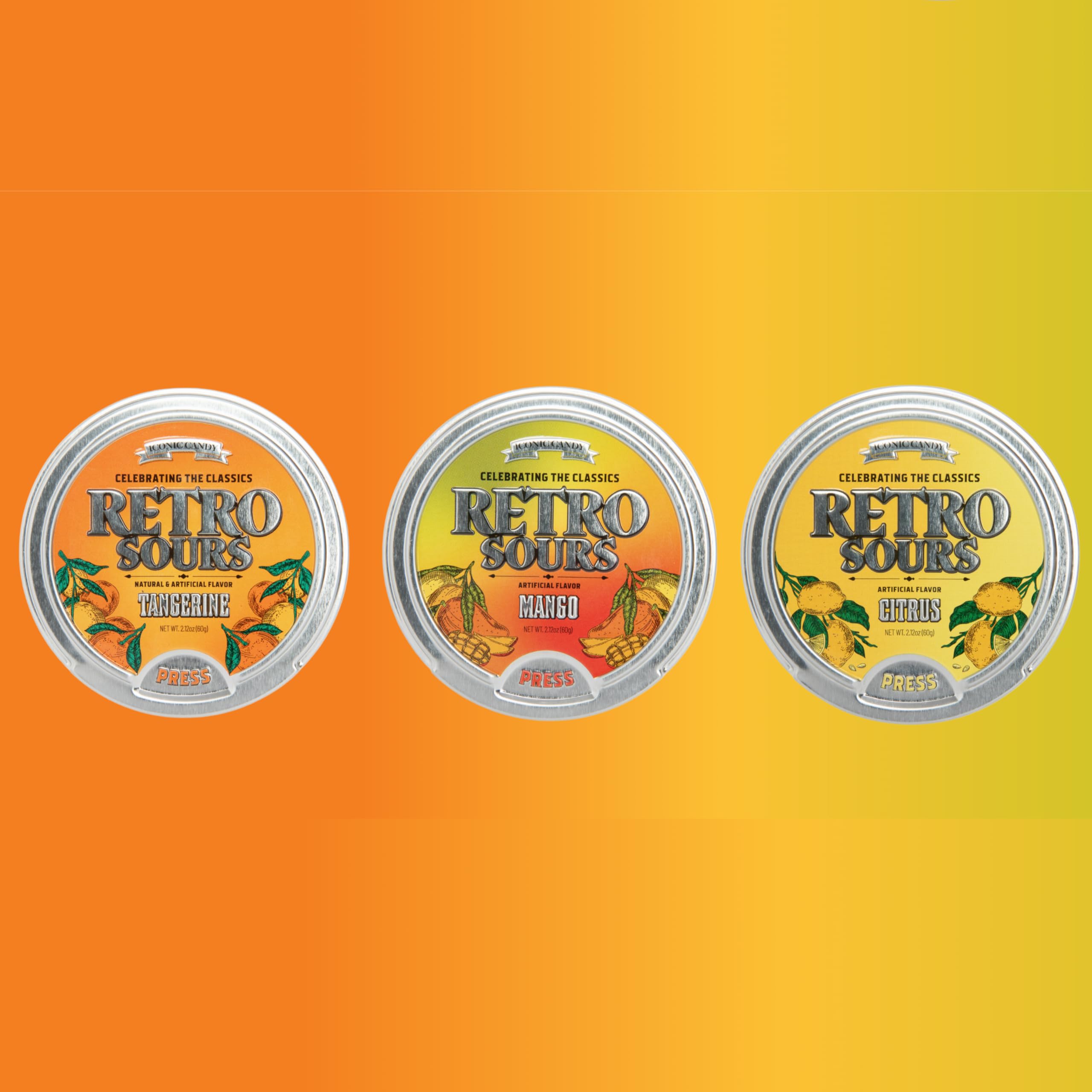 Retro Sours | Hard Tangy Candy | Brought To You By Iconic Candy (1, Red Apple)