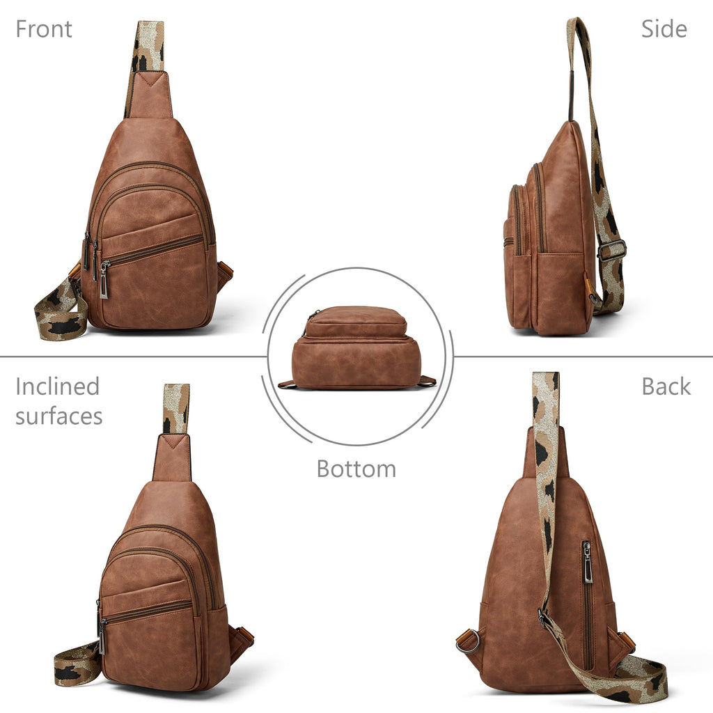 Sling Bag Crossbody Bags for Women Small Cross Body Bag Fanny Packs Chest Sling Purse for Daily Travel Leisure Sport