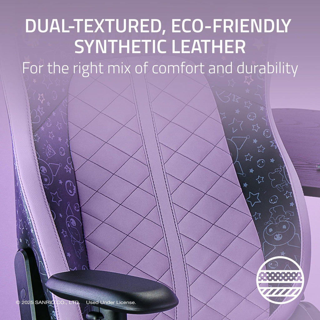 Razer Enki X Essential Gaming Chair: All-Day Comfort - Built-in Lumbar Arch - Optimized Cushion Density - Dual-Textured, Eco-Friendly Synthetic Leather - Adjustable 152-degree Recline - Black