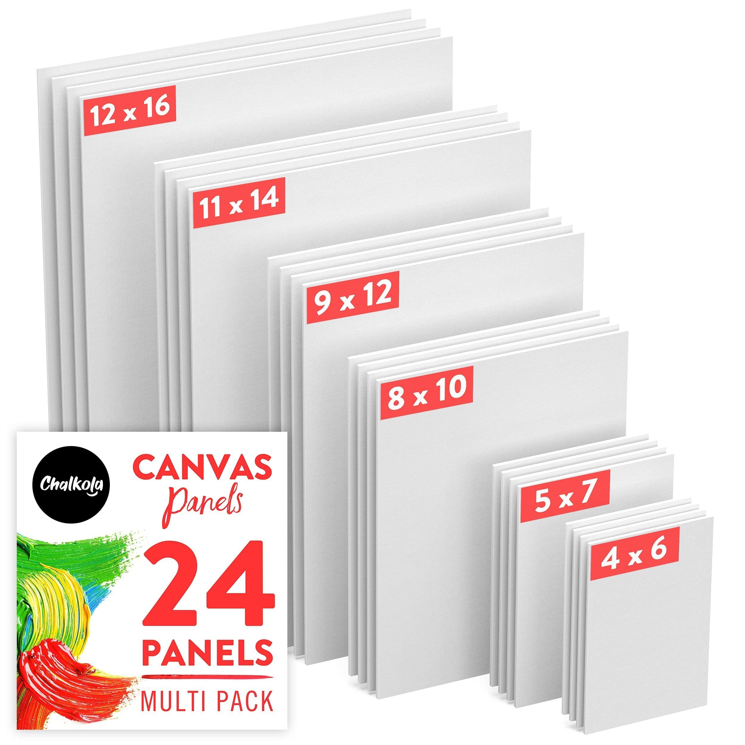 Chalkola Paint Canvas Panels 5x7 inch (15 Pack) for Acrylic Painting & Oil Art, Primed 100% Cotton Boards, Acid-Free for Professional Artists, Hobby Painters, Kids & Beginners