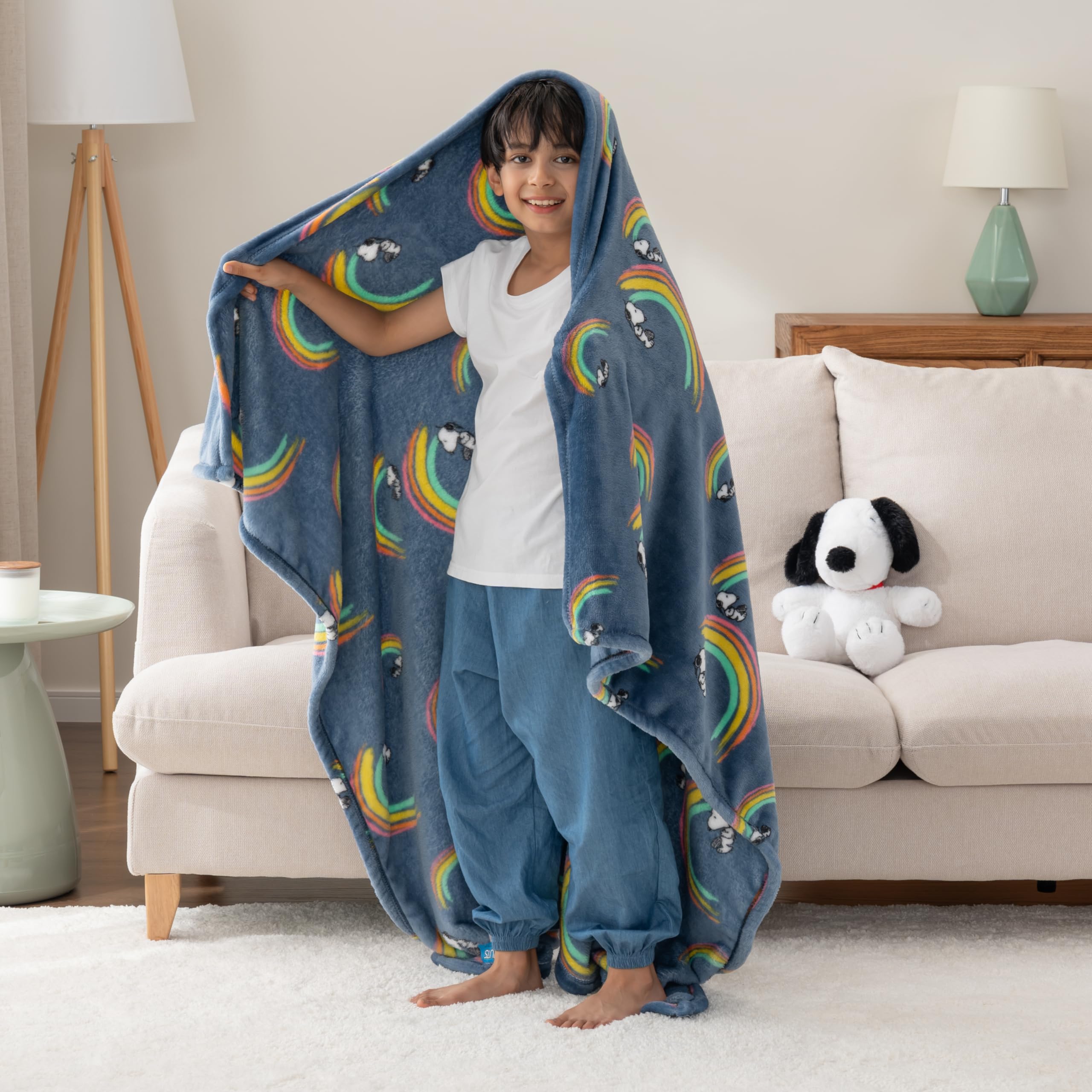 Berkshire Blanket VelvetLoft® Luxury Soft Polyester Throw Blanket, Don’t Let The Pigeon Drive The Bus, 50 x 70in(Official Mo Willems® Product)