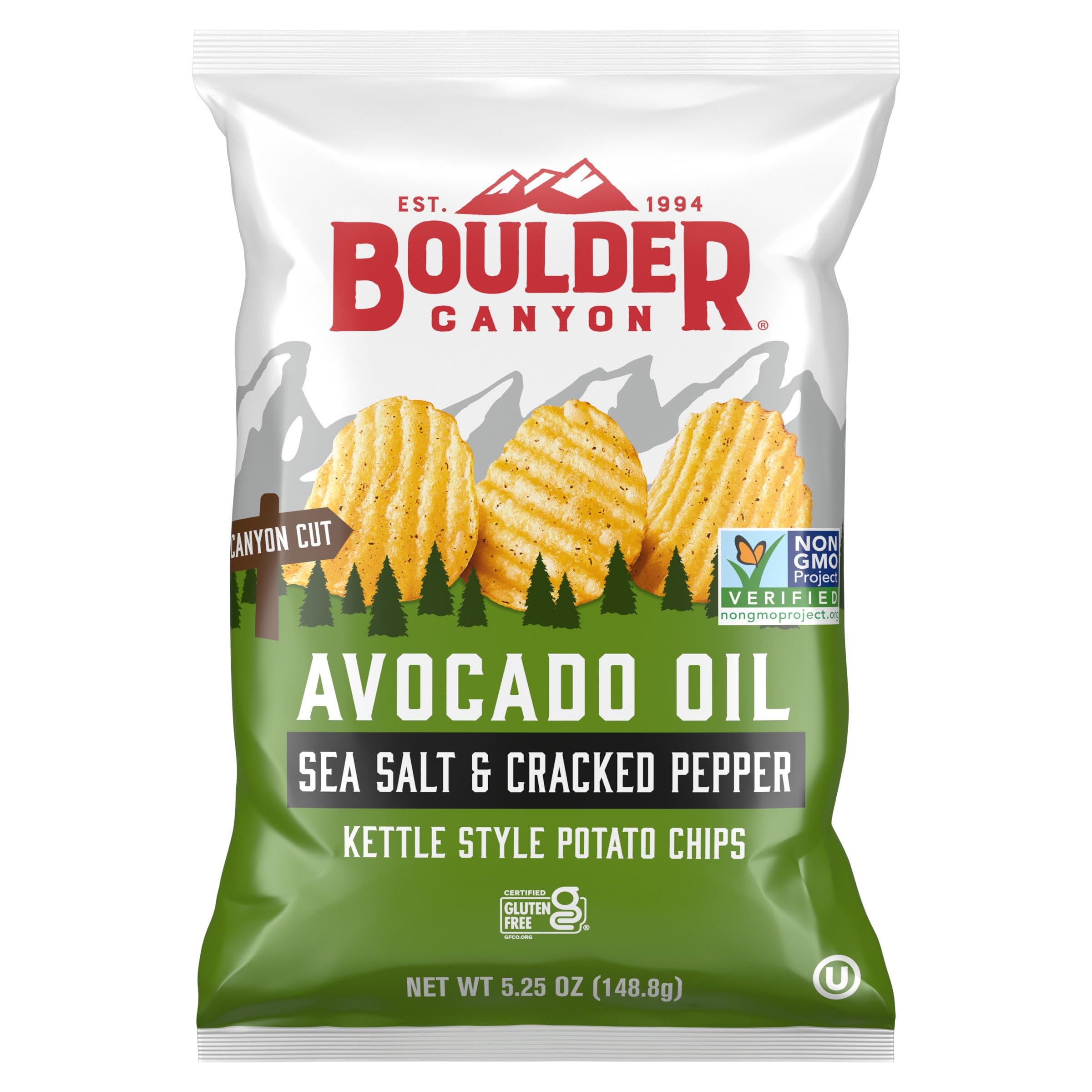 Boulder Canyon Boulder Batch Agave Sriracha Kettle Potato Chips, 5.25 oz - Pack of 12