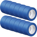 Fainne 12 Rolls Blue Painters Tape Bulk Multi Pack Safe Paint Paper Masking Tape for Wall Painting Decoration Supplies (Blue,1 Inch X 55 Yards)