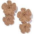 Boho Flower Earrings Statement Raffia Dangle Earrings Cute Floral Jewelry Trendy Summer Beach Vacation Outfits for Women