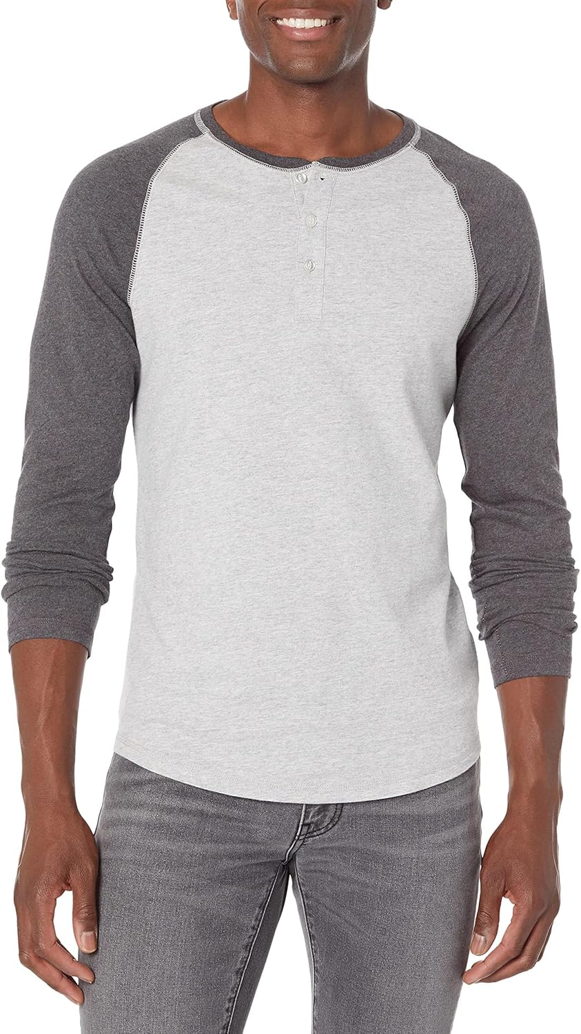 Amazon Essentials Men's Long-Sleeve Henley Shirt