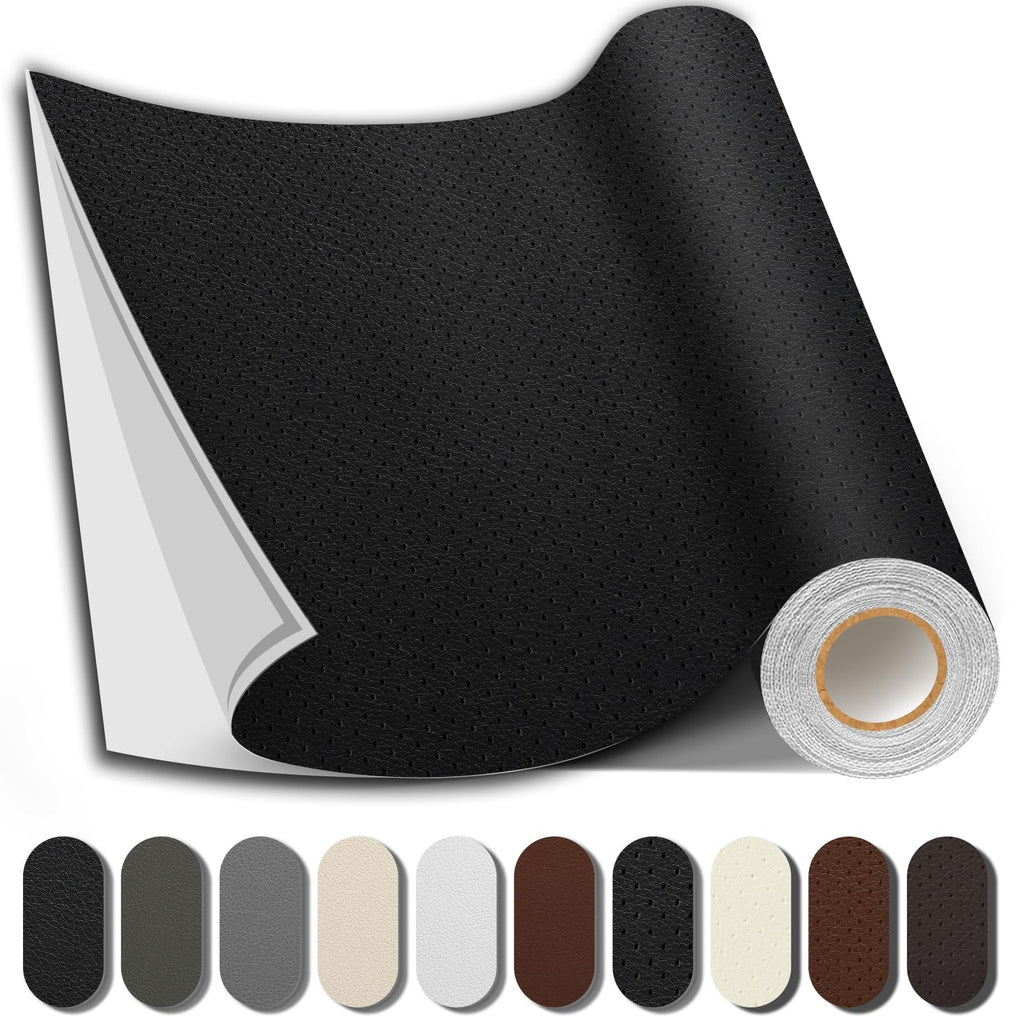 Shagoom Leather Repair Patch, Repair Patch Self Adhesive Waterproof, DIY Large Vinyl Patches for Couches, Furniture, Kitchen Cabinets, Wall （Beige, 3.5X79 Inch）