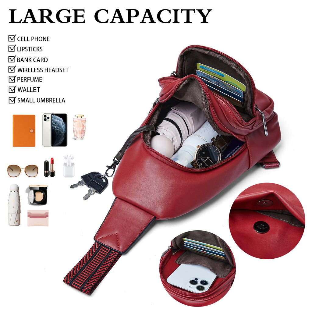 Sling Bag Crossbody Bags for Women Small Cross Body Bag Fanny Packs Chest Sling Purse for Daily Travel Leisure Sport