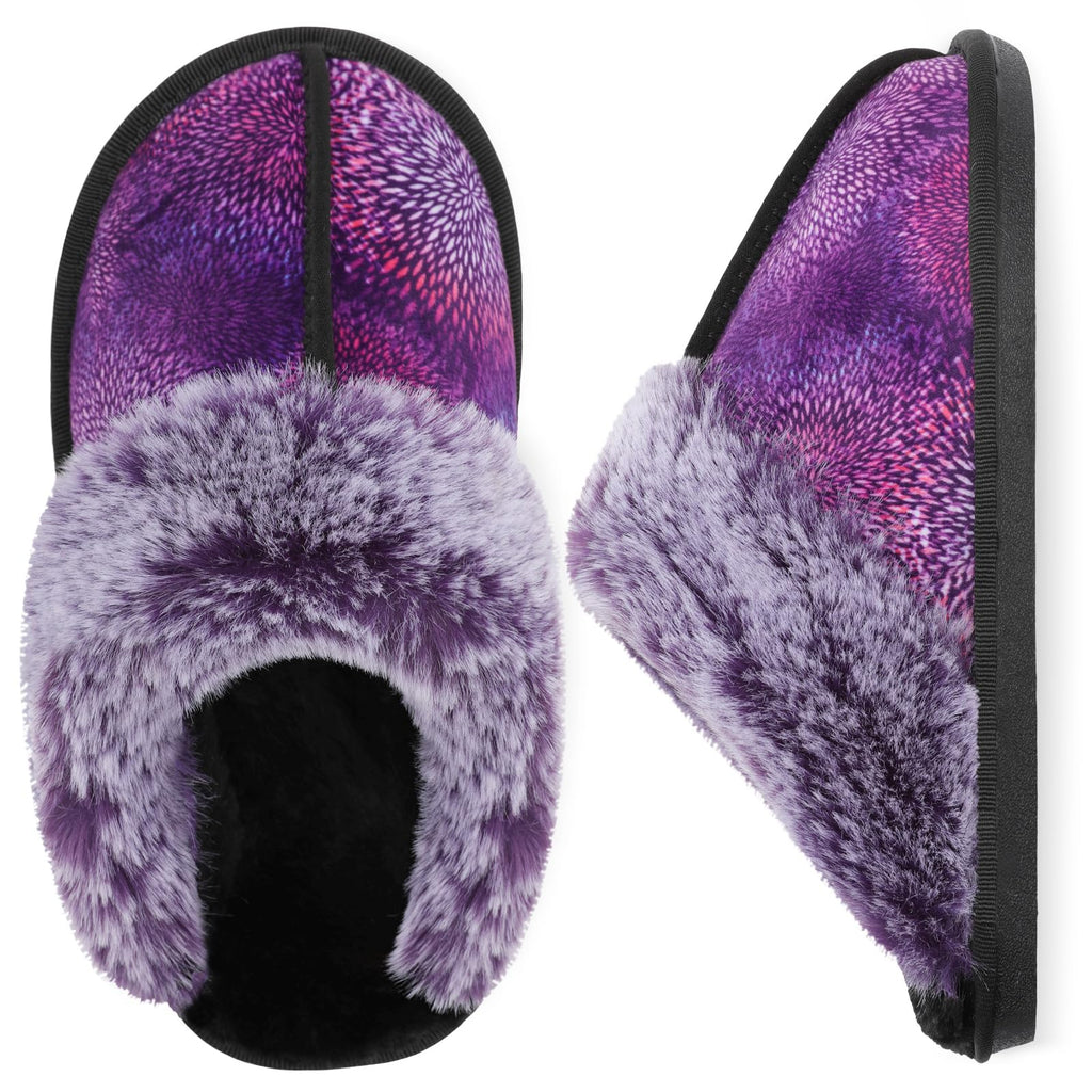 Besroad Winter Fuzzy House Slippers Sandals Plush Faux Fur Fluffy Flats Slippers Warm Slide Shoes for Women
