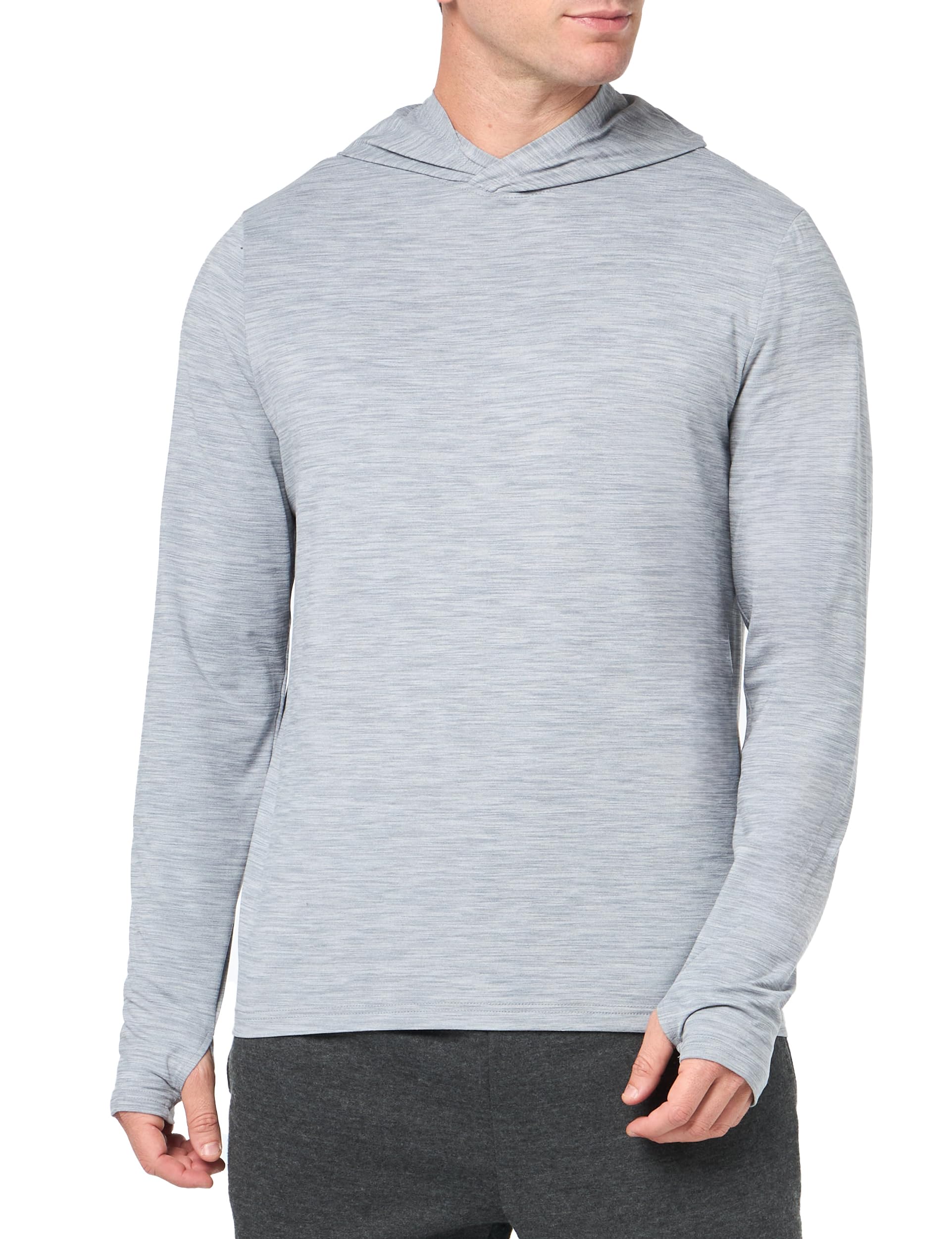 Amazon Essentials Men's Long Sleeve Quick Dry Performance Tech Hooded Workout T-Shirt