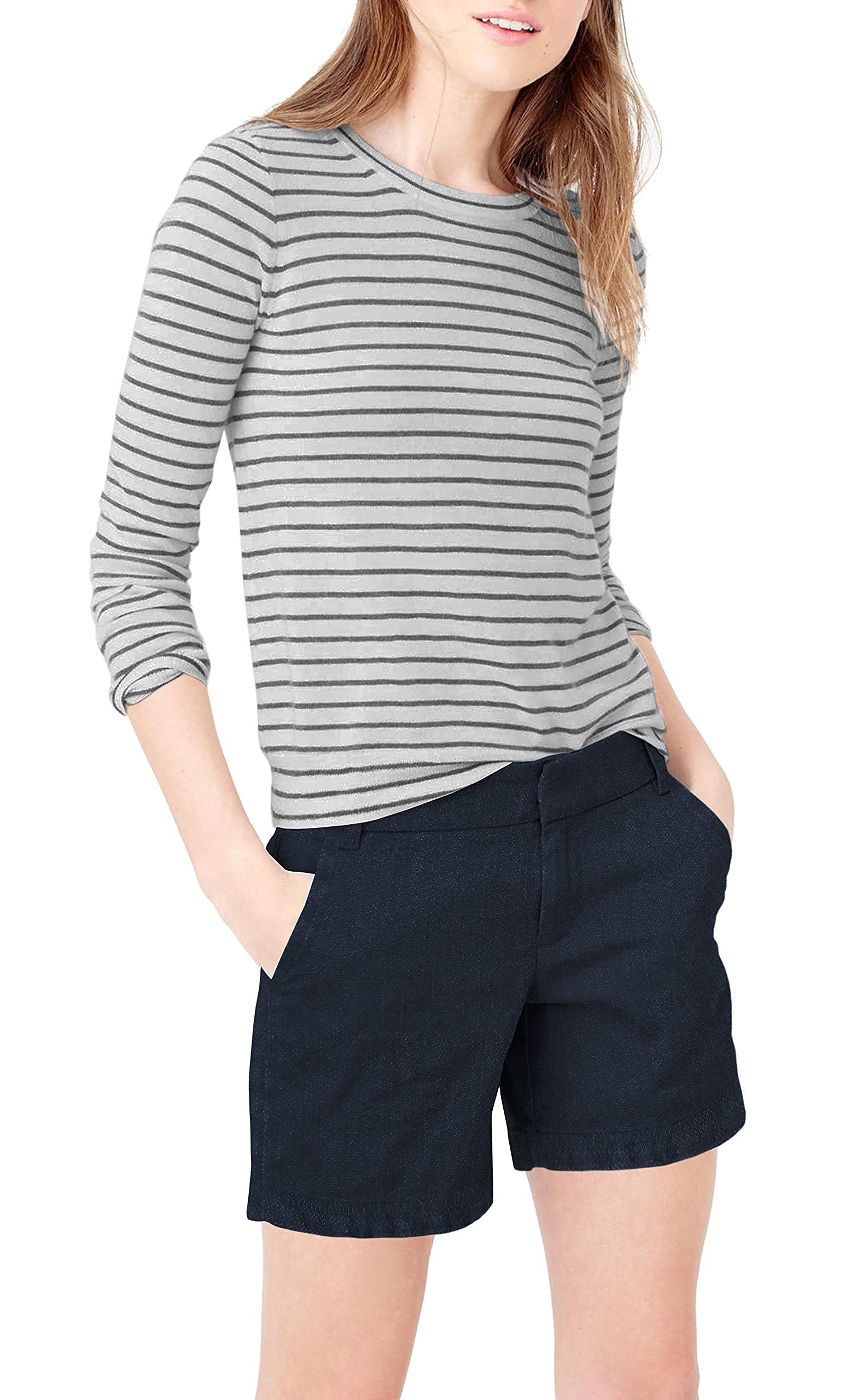 Hybrid & Company Womens Bermuda Walking Shorts Stretch 7 inch Inseam Super Comfy