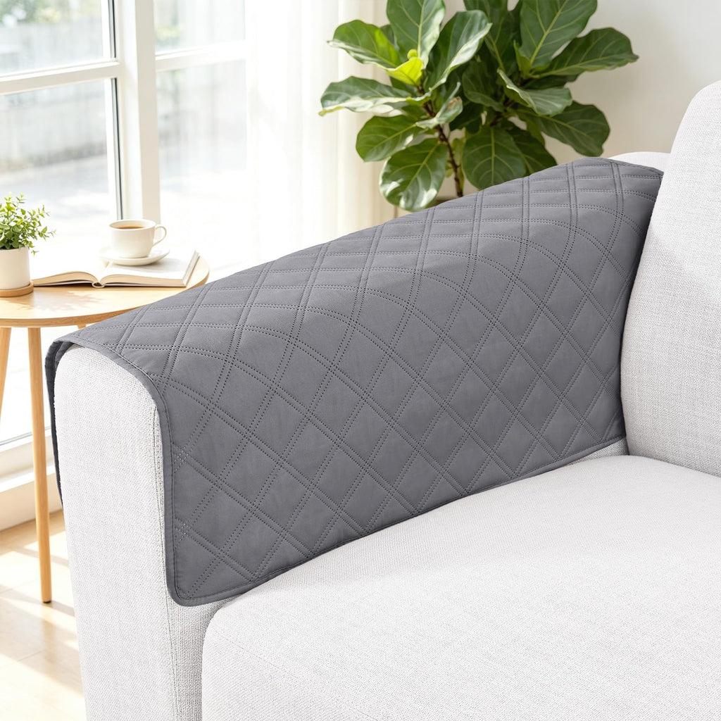 Smiry Waterproof Dog Bed Cover Pet Blanket, Soft Washable Dog Blanket for Furniture Bed Couch Sofa Reversible, Checkered (30"x53", Beige/Beige)