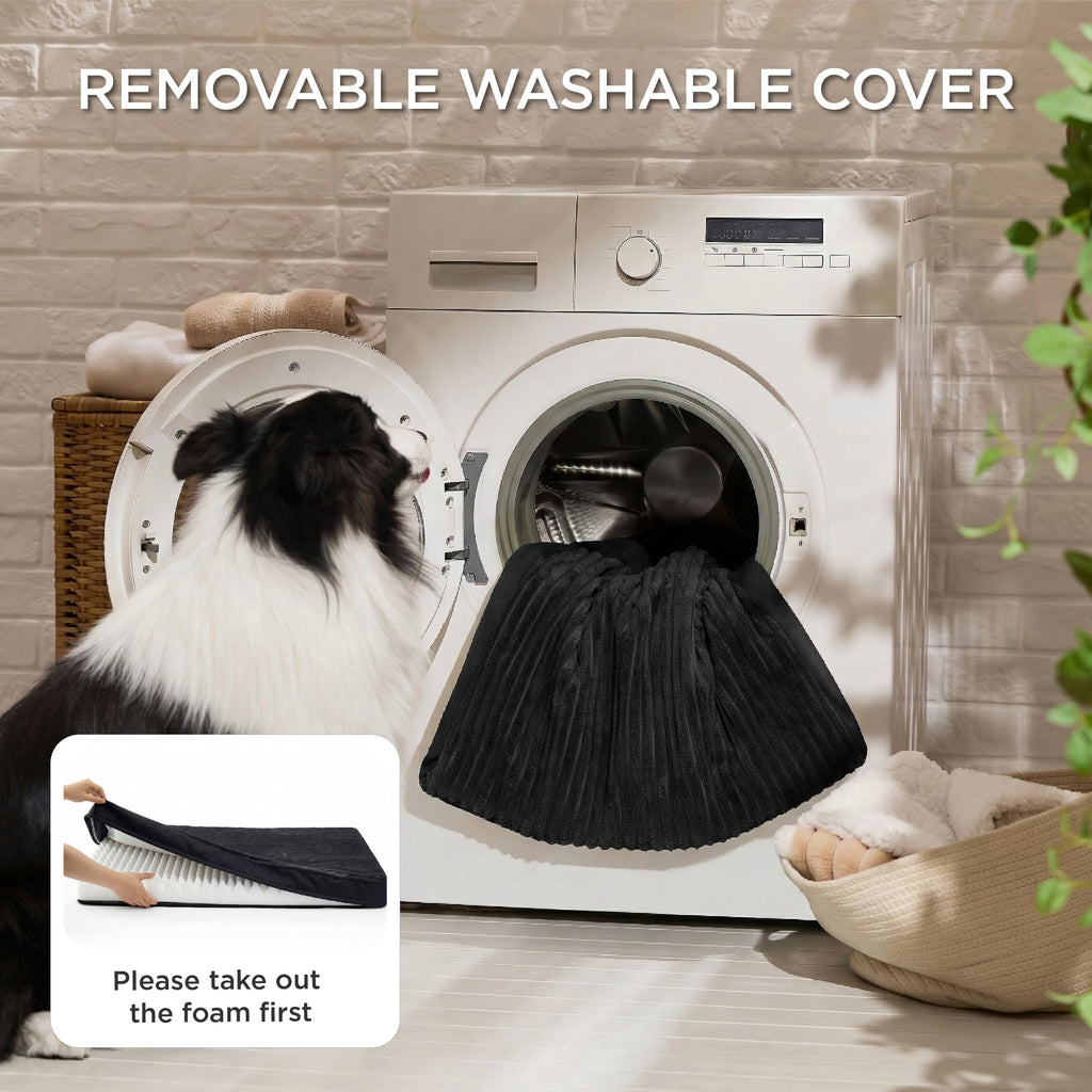 Bedsure ComfyFleece Dog Bed for Small Dogs - Orthopedic Pet Beds with Removable Washable Cover, NOT Waterproof Egg Crate Foam Puppy Mat, Suitable for Pet Up to 20 lbs, 23"x17"x2.8", NOT for Chewers