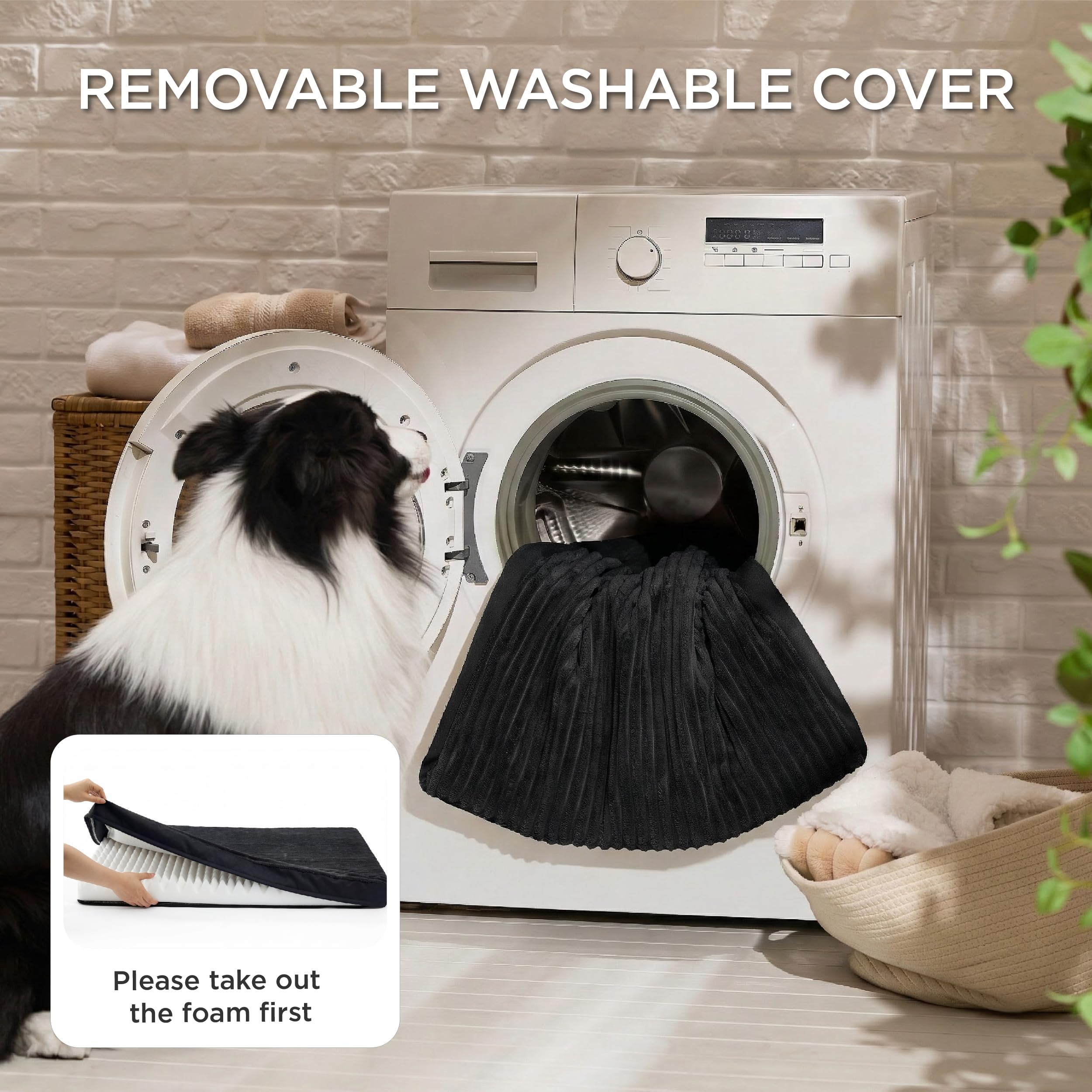Bedsure ComfyFleece Dog Bed for Small Dogs - Orthopedic Pet Beds with Removable Washable Cover, NOT Waterproof Egg Crate Foam Puppy Mat, Suitable for Pet Up to 20 lbs, 23"x17"x2.8", NOT for Chewers