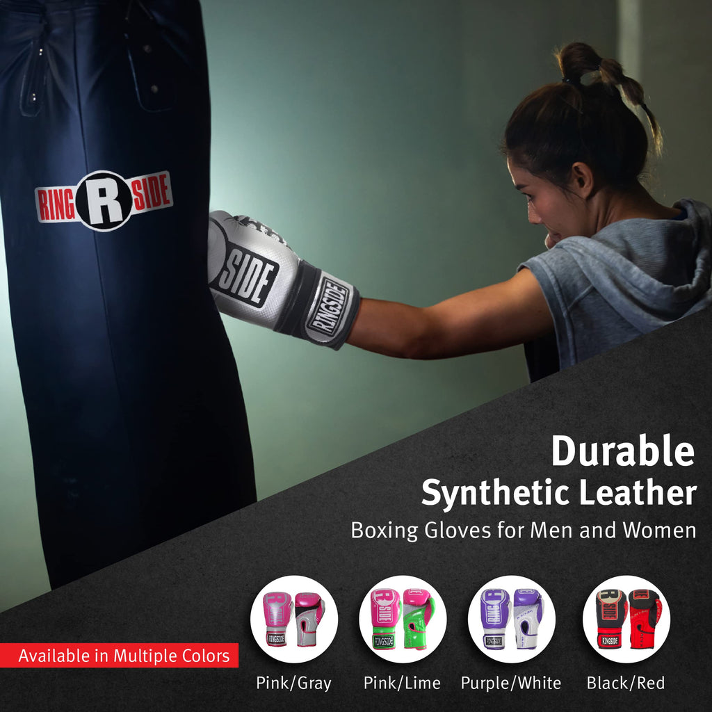 Ringside Apex Bag Gloves, IMF-Tech Boxing Gloves with Secure Wrist Support, Synthetic Boxing Gloves for Men and Women