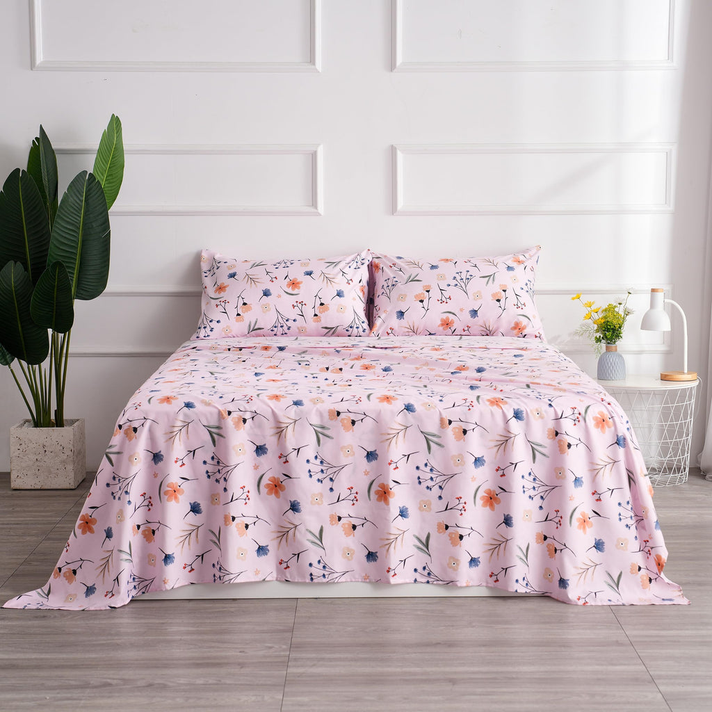 Best Season Bed Sheet Set - 1 Flat Sheet,1 Fitted Sheet and 1 Pillow Cases, Extra Soft Luxury Bedding Set,Deep Pockets,Wrinkle,Fade Resistant - Hypoallergenic- 3 Piece (Twin,Baby Blue)