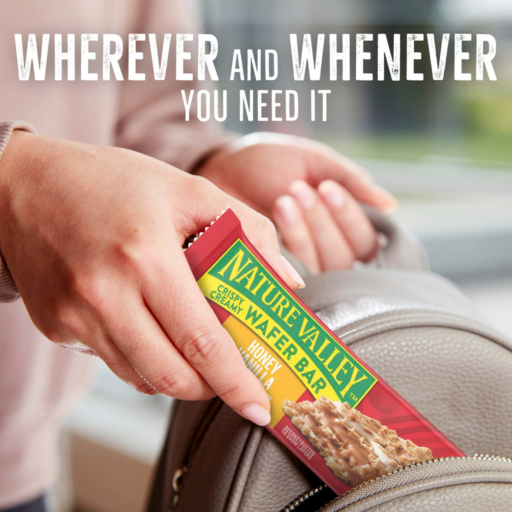 Nature Valley Crispy Creamy Wafer Bars, Blueberry, Whole Grain, 5 Bars, 6.5 oz