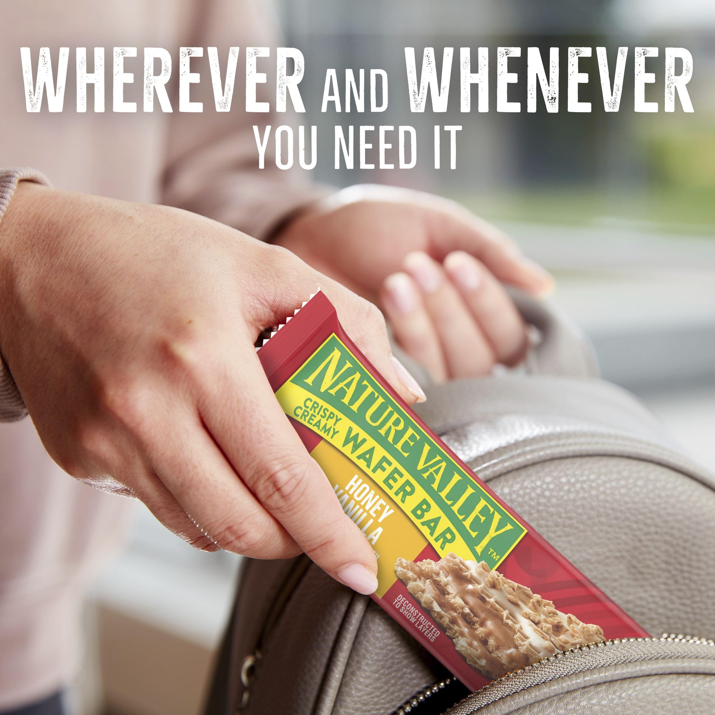 Nature Valley Crispy Creamy Wafer Bars, Blueberry, Whole Grain, 5 Bars, 6.5 oz