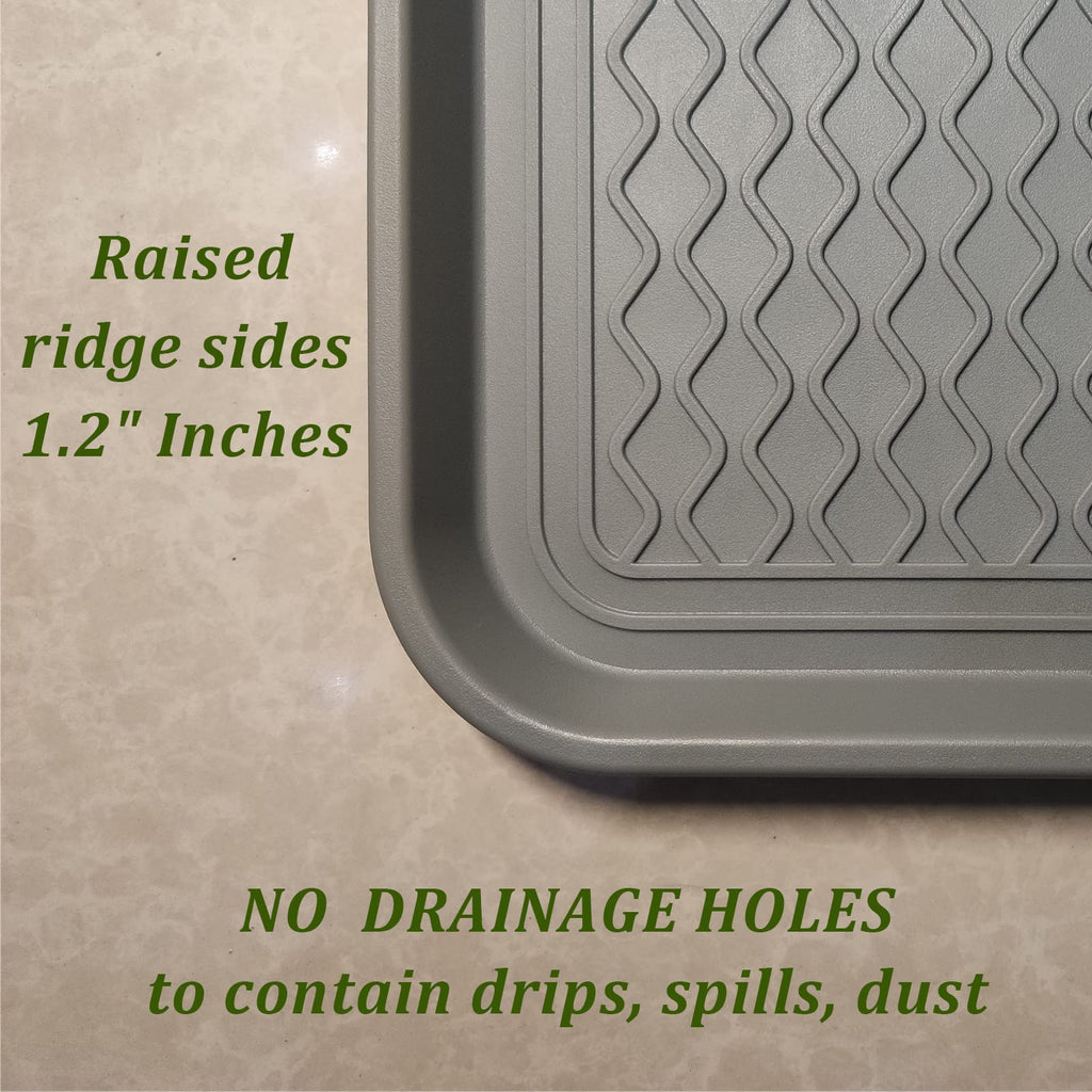 2 Pack Large Multifunctional Tray Mat Washable Indoor or Outdoor Tray Mat for Shoes Boots Plants Pots Paint Tins Pet Bowls Car Storage, 30 x 15 x 1.2 Inches