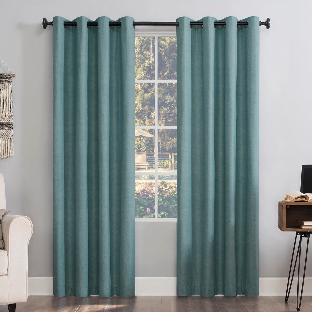 Sun Zero Columbia Thermal Insulated 100% Blackout Grommet Curtain Single Panel, 50" x 63", Cedar Orange