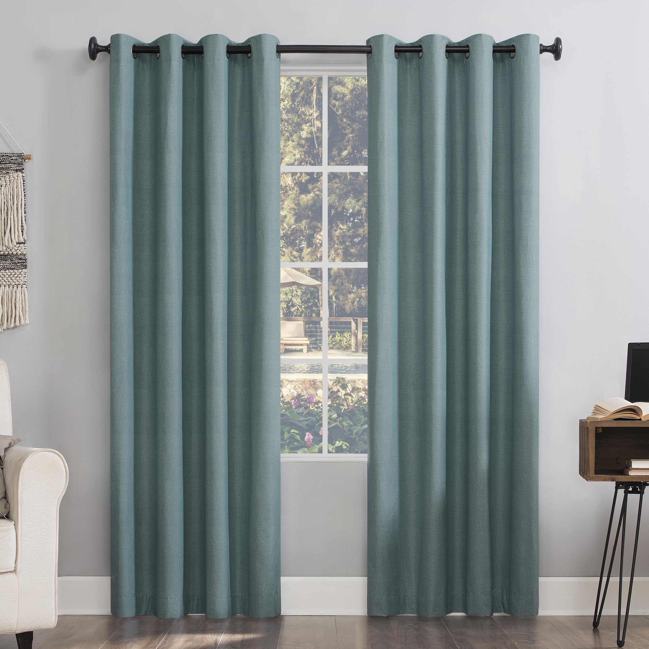 Sun Zero Columbia Thermal Insulated 100% Blackout Grommet Curtain Single Panel, 50" x 63", Cedar Orange