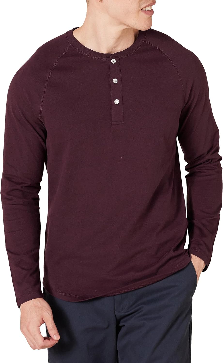 Amazon Essentials Men's Long-Sleeve Henley Shirt