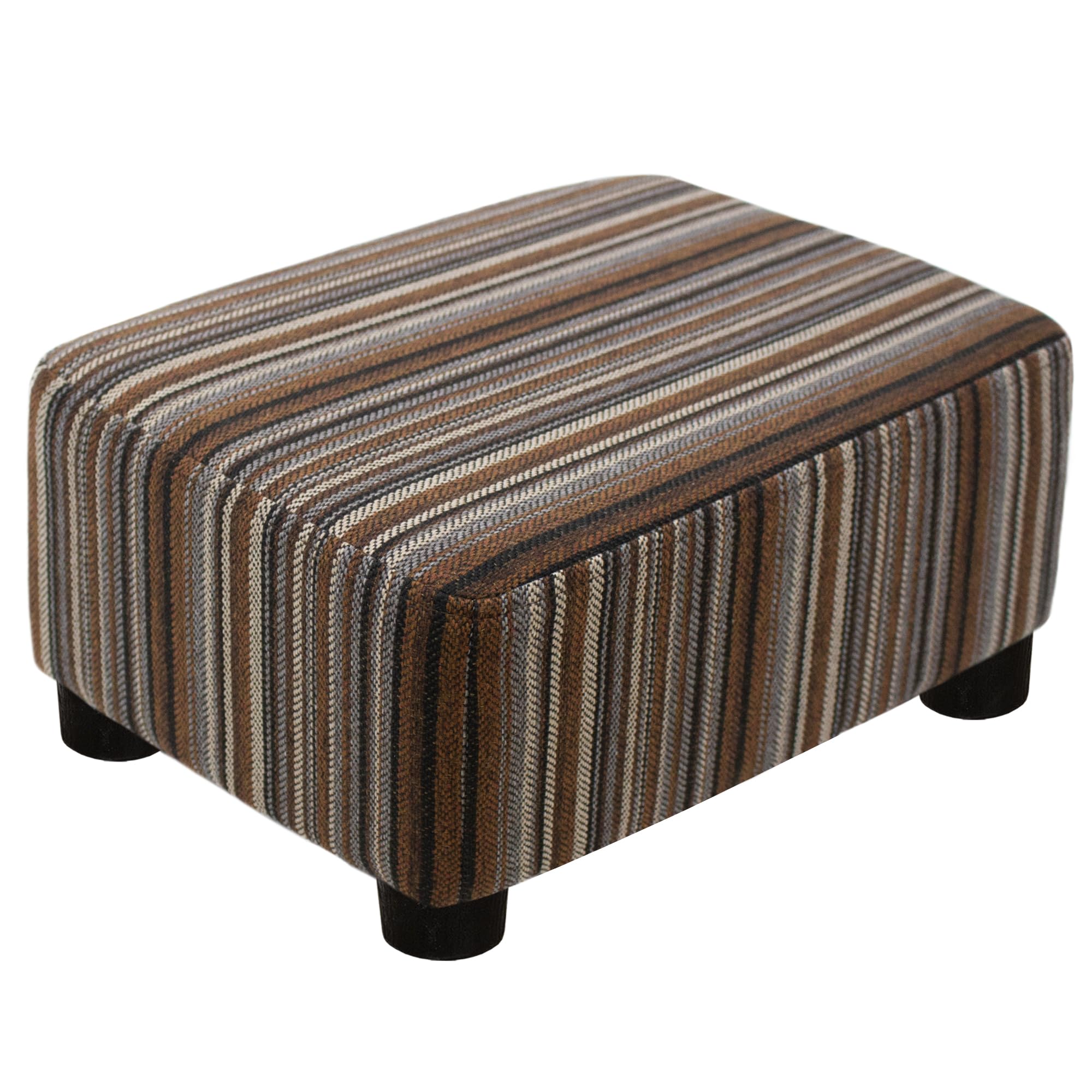 CAROLMADE Small Foot Stool Ottoman Footstool with Legs Under Desk Footrest for Living Room Bedroom and Office, Black