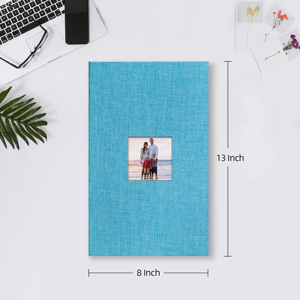 Mublalbum Small Photo Album 4x6 100 Photos Linen Cover Picture Book with Horizontal Pockets for Wedding Family Anniversary and Baby (Beige)