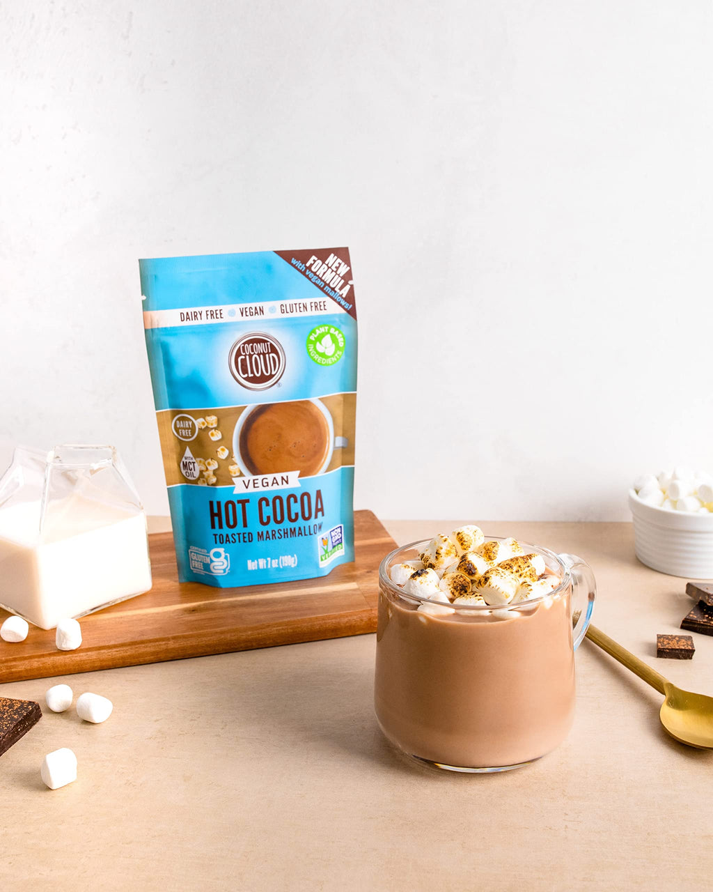 Coconut Cloud: Vegan, Natural, Delicious, Creamy Chocolate | Made in Colorado from Premium Milk Powder (Non-GMO, Gluten Free), Winter Cocoa Bundle, 7oz Each (Original, Toasted Marshmallow & Peppermint)…