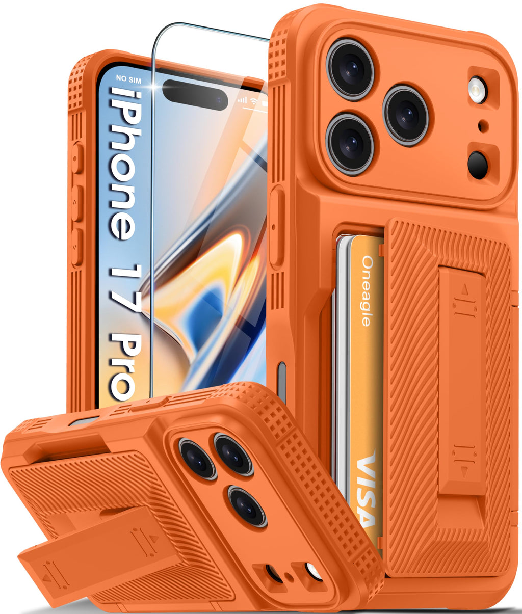 Oneagle Wallet for iPhone 16 Pro Max Case with Card Holder (4-5 Cards) [RFID Blocking] [Privacy Screen Protector] Full Camera Protection & Kickstand, 15FT Shockproof Phone Case for iPhone 16 Pro Max