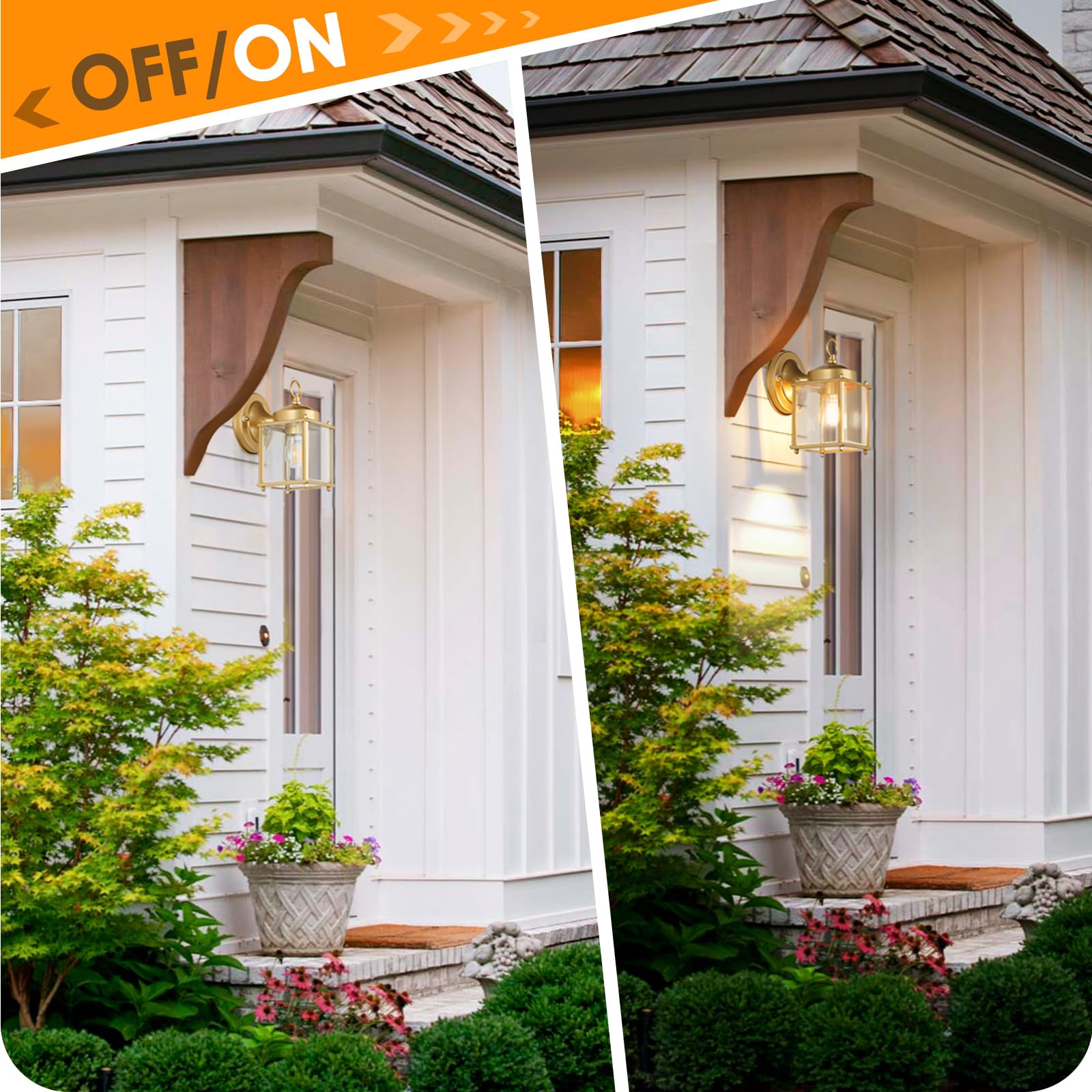 MATAMEYE Outdoor Wall Lantern, Exterior Dark Chocolate Waterproof Wall Sconce Lighting Fixture, Front Door Wall Lamp with Clear Beveled Glass, 2 Pack