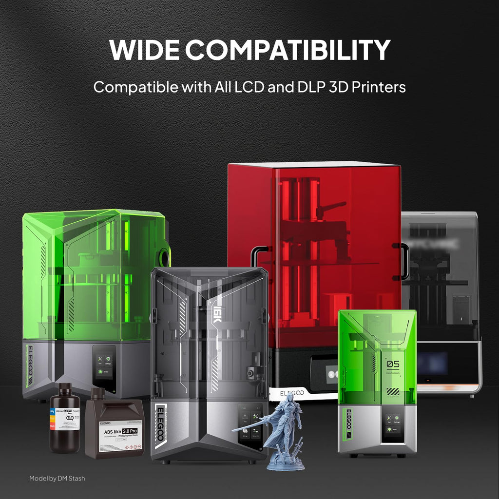 ELEGOO ABS-Like Resin 3.0 Pro, Higher Scratch-Resistance 3D Printing Photopolymer Resin, 405nm UV Resin for MSLA/DLP/LCD Printers Fast Curing High Precision Non-Brittle, Beige 1000g