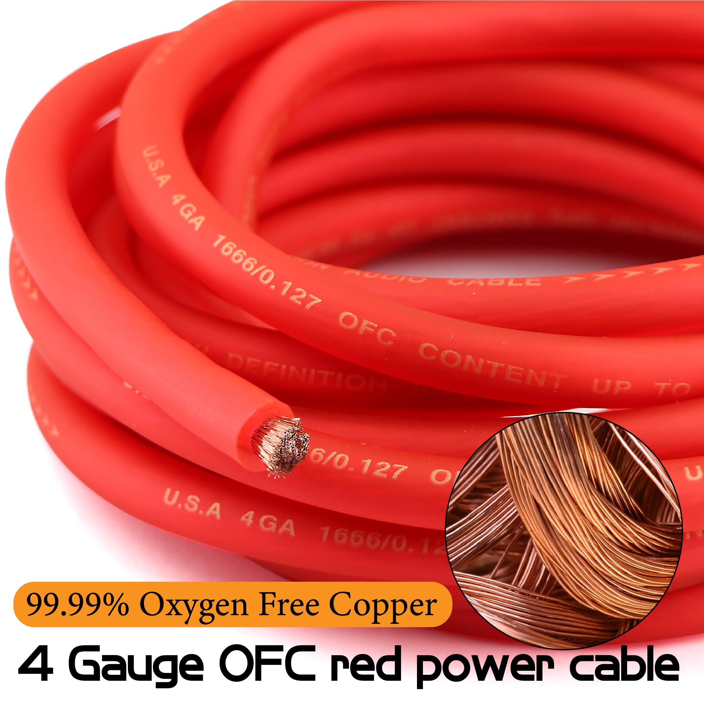 0 Gauge Amp Wiring Kit,3000 Watt Amplifier Sub Installation Kit Make Connections and Brings Power to Your Radio,Subwoofers and Speakers