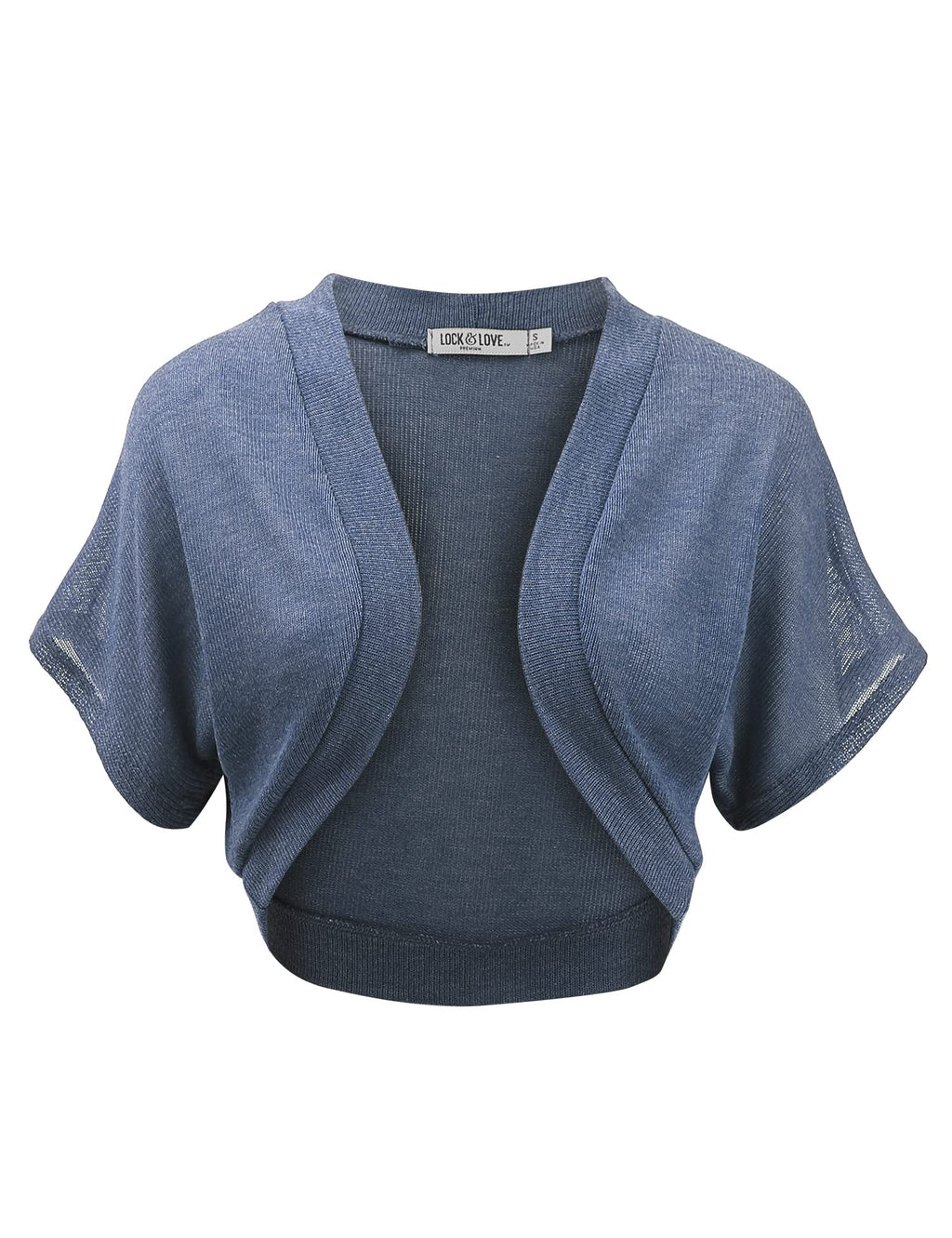 Lock and Love Women's Versatile Open Front Lightweight Short Sleeve Bolero Shrug