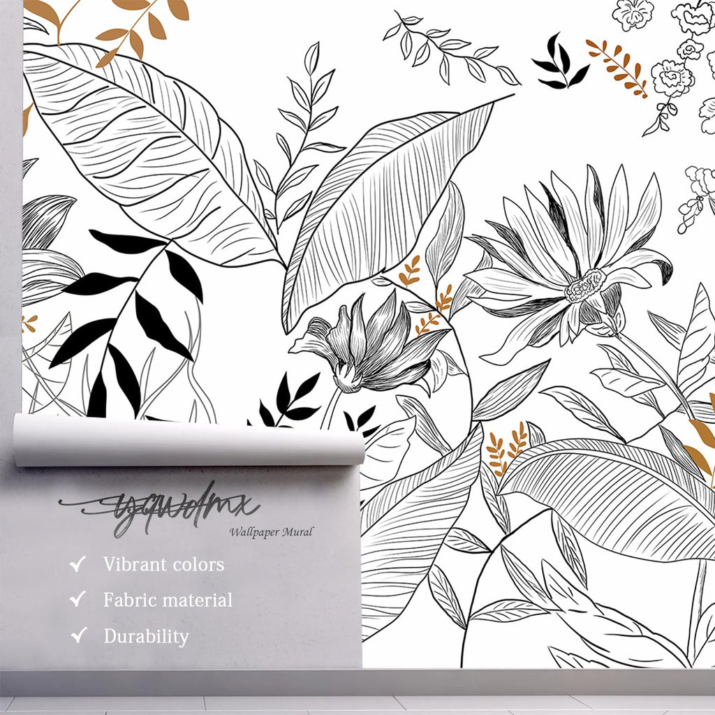 YQWDMX -Nursery Cartoon Woods Hand-Painted Animal Wallpaper Children's Room XT10 S 100" x 65"