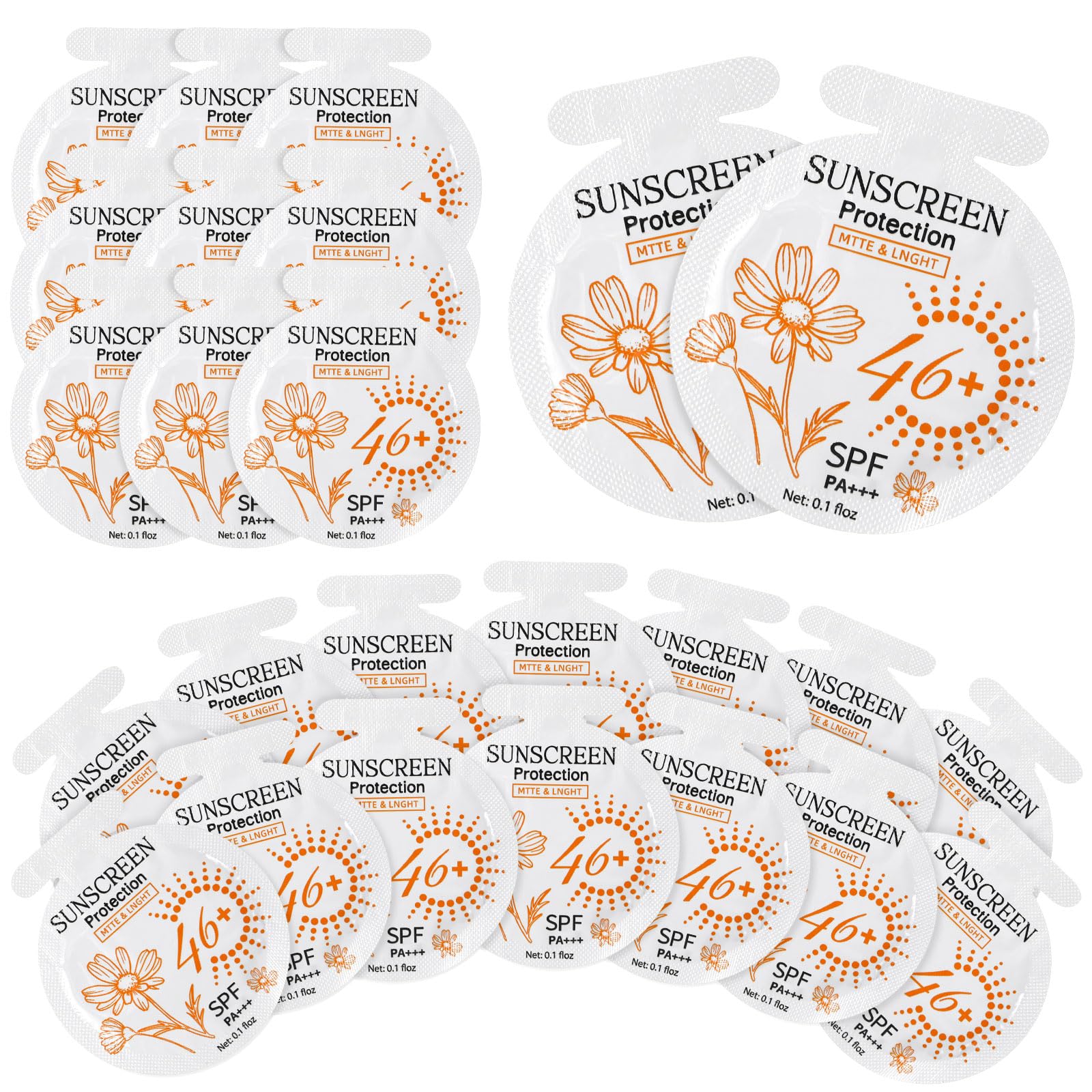 30 Pcs Sunscreen Bulk Mini Travel Size Sunscreen Packets SPF 46+ Summer Party Gifts for Women Girl