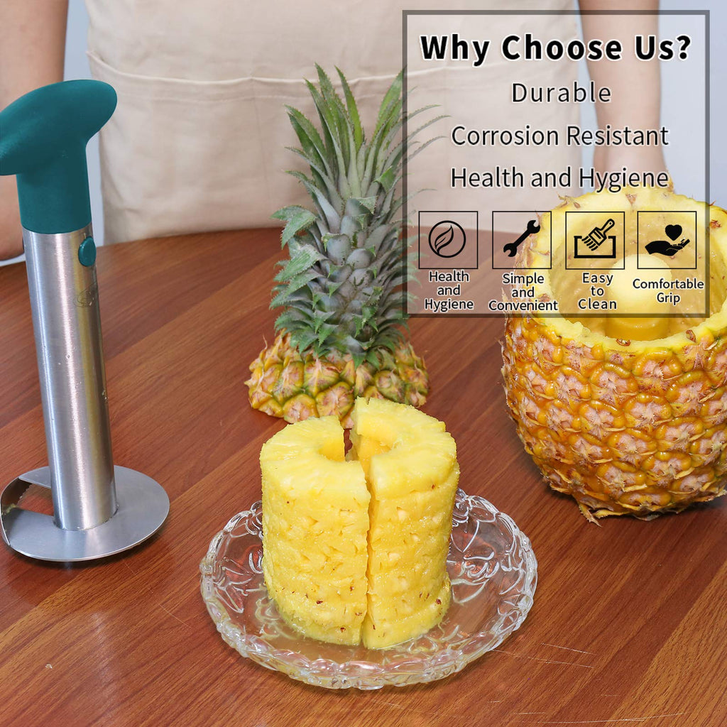 Pineapple Corer, [Upgraded, Reinforced, Thicker Blade] Newness Premium Pineapple Corer Remover, Stainless Steel Pineapple Core Remover Tool for Home & Kitchen with Sharp Blade for Diced Fruit Rings