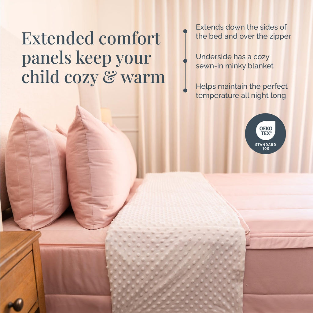 Beddy's Navy Blue All-in-One Zipper Bedding Set - Minky Lined - Twin | Smooth-Glide Zippers, Durable Construction, Easy To Make & Wash, 100% Cotton Exterior, Includes Pillowcase & Sham