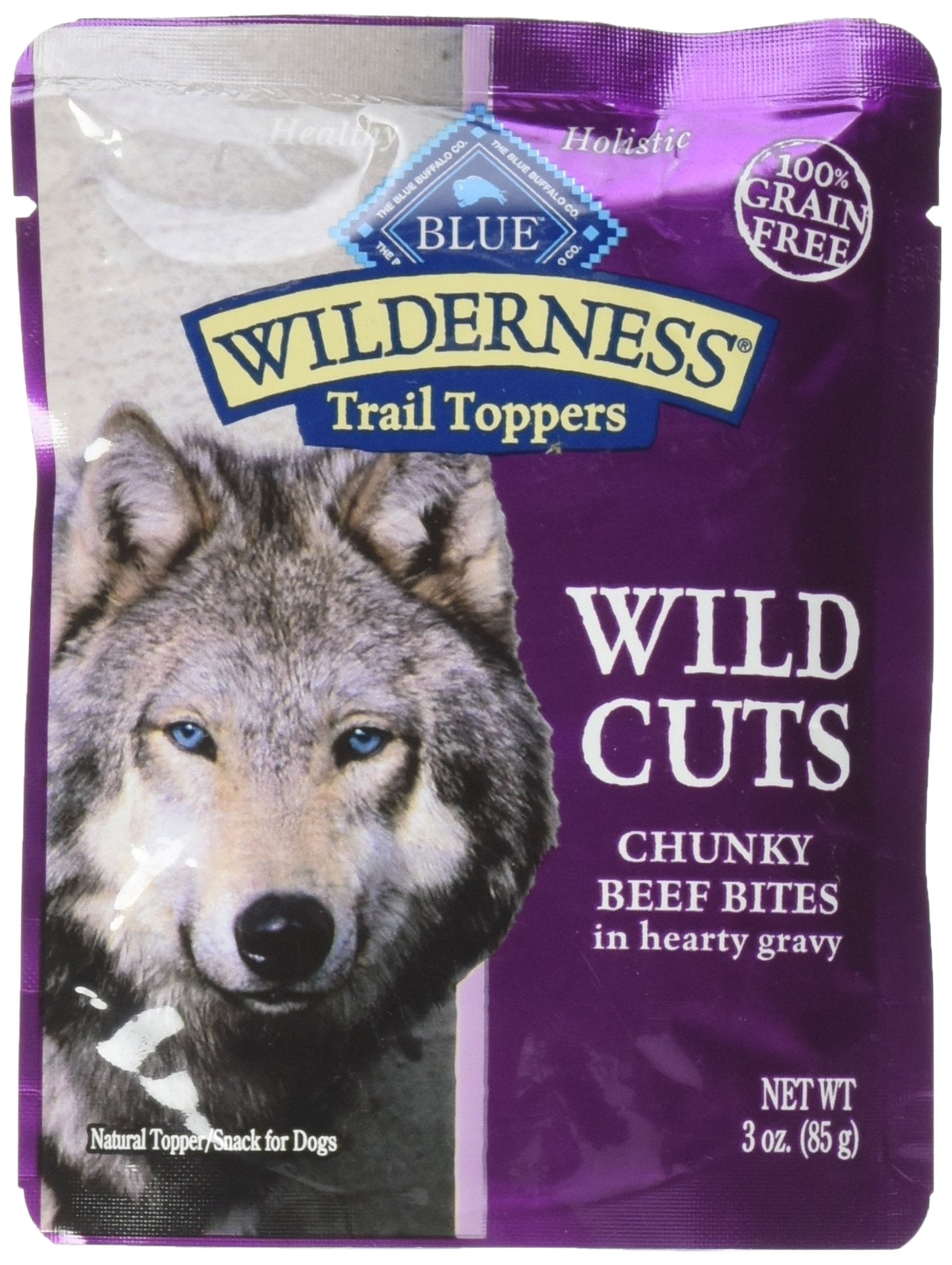 Blue Buffalo Wilderness Wild Cuts Trail Toppers Chunky Bites In Hearty Gravy - Beef - 3 Oz