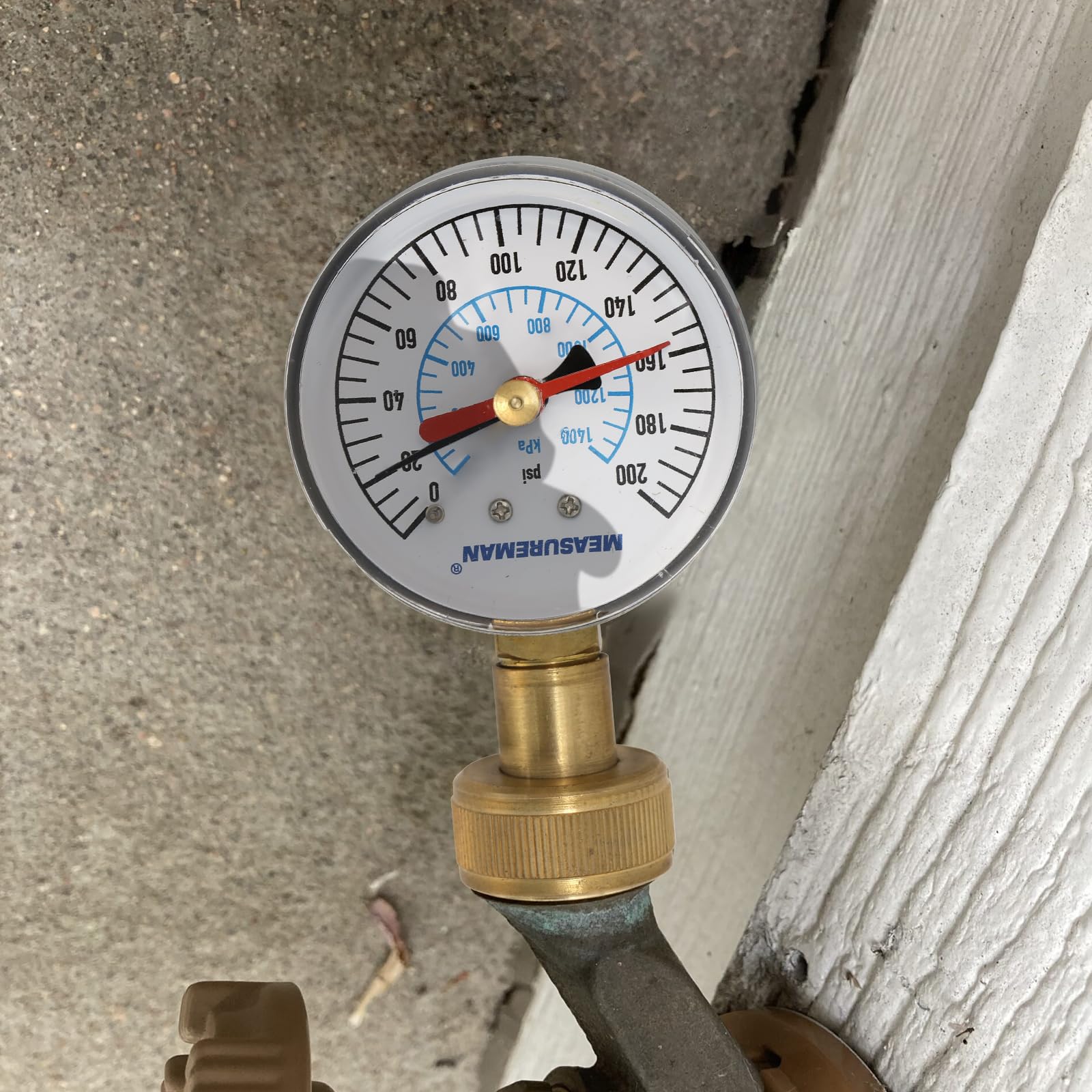 MEASUREMAN 2" Water Pressure Test Gauge, 3/4" Female Hose Thread, 0-200 psi/kpa with Maximum Pressure Memory (Pack of 2)