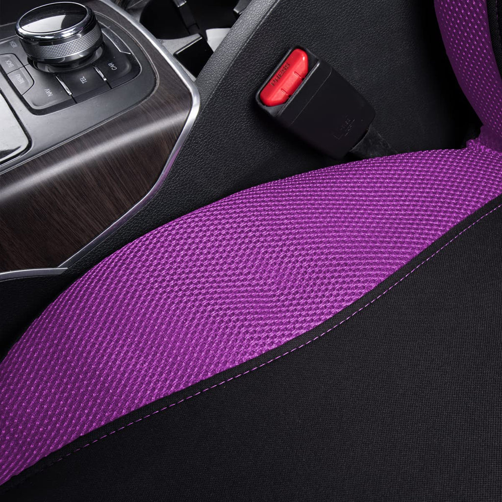 Flying Banner Butterfly car seat Covers ful Set Fashion Universal Lady Woman Female Rear Bench Split Colorized (2 Fronts, Mint Blue)