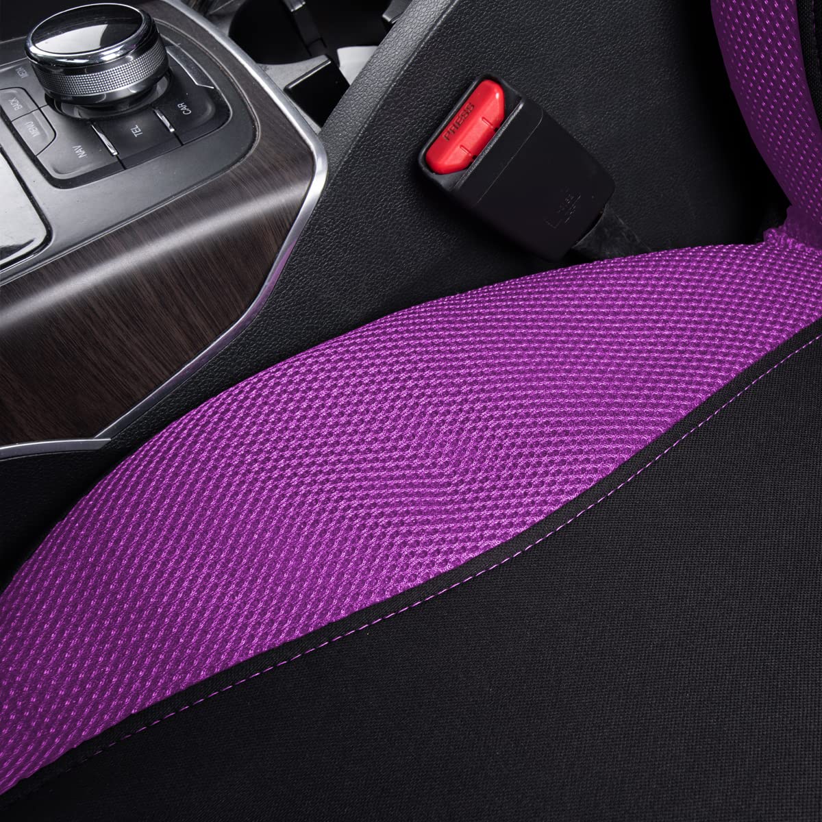 Flying Banner Butterfly car seat Covers ful Set Fashion Universal Lady Woman Female Rear Bench Split Colorized (2 Fronts, Mint Blue)