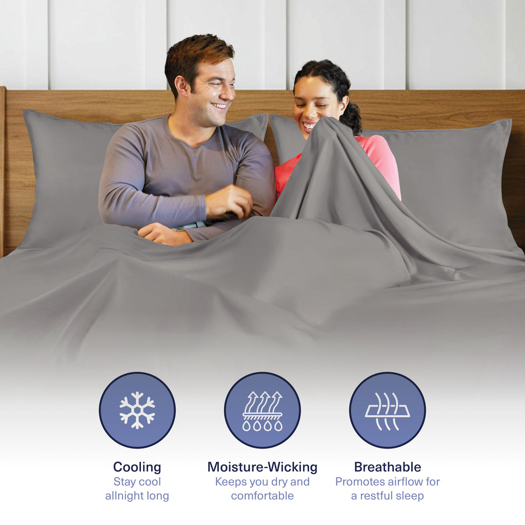 Kickoff Viscose Bamboo Fitted Sheet Twin Size, 100% Organic Cooling Sheets Fitted ONLY Viscose Bamboo Sheets Twin Size Bed Sheet for Hot Sleepers, Extra Deep Pocket, 4 Corner Strap (T, Onyx Black)