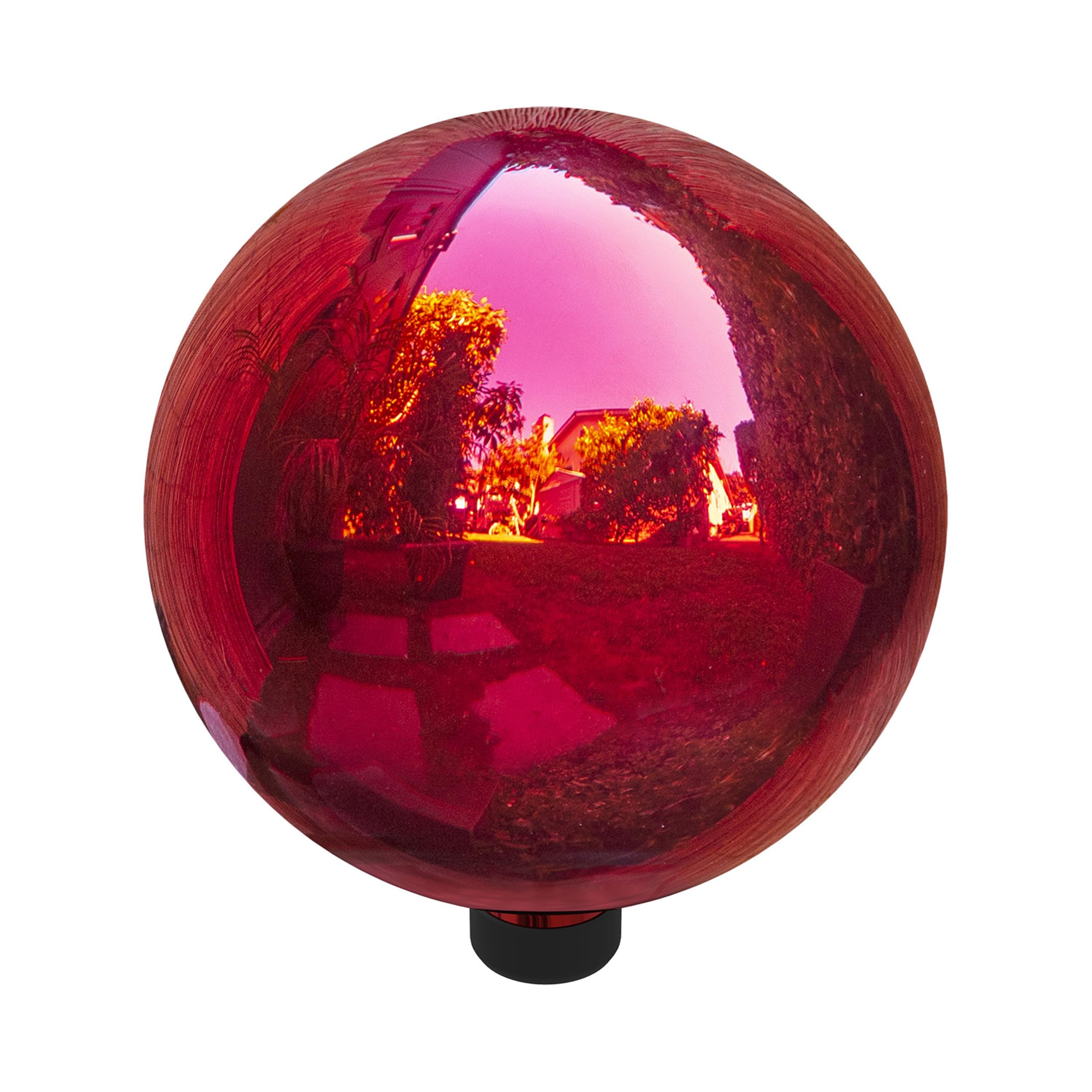 Alpine Corporation | 10" Indoor/Outdoor Glass Gazing Globe — Festive Garden & Yard Décor Accent — Blue